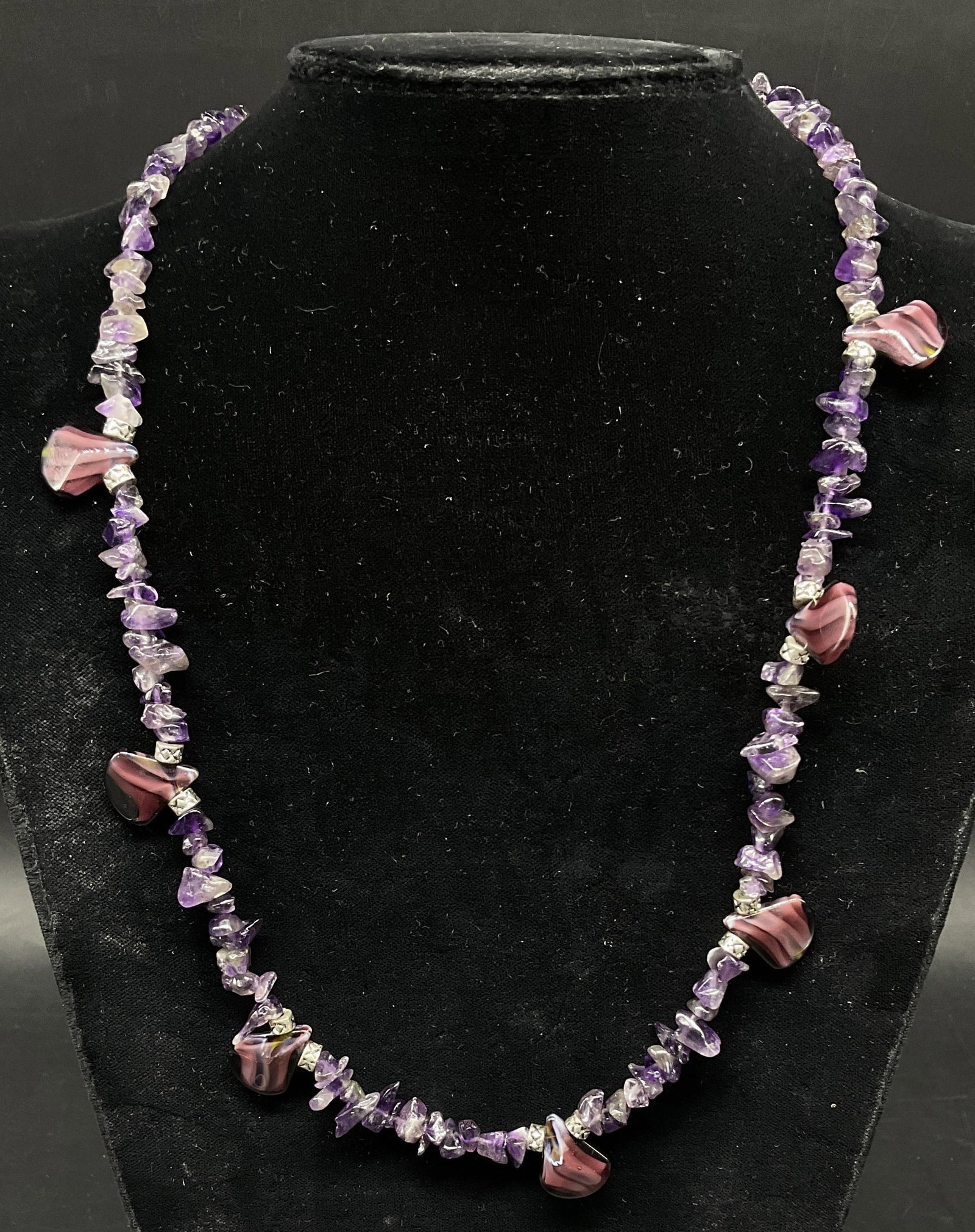 Handmade Natural Amethyst Chip Necklace (1 of 6)
