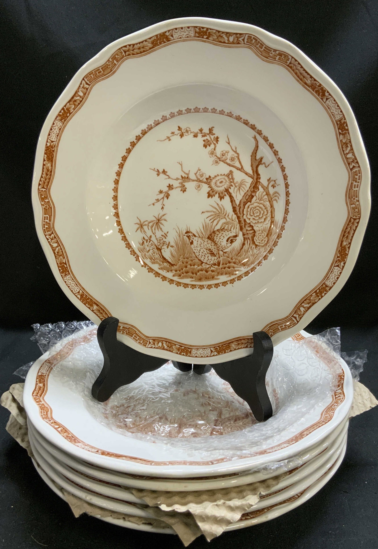 Atq Lt6 Furnivals Quail Soup Plates, England (1 of 7)