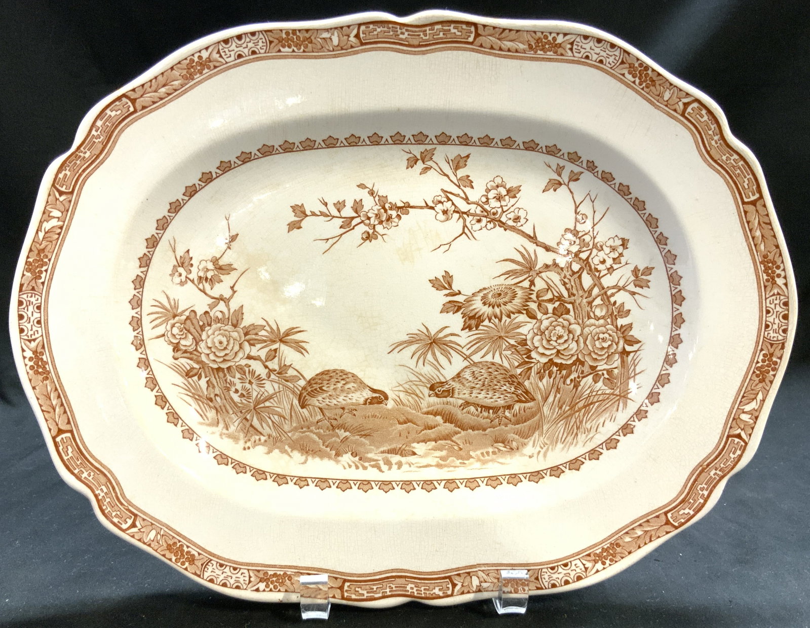 Antq c.1920s Furnivals Quail Platter, England (1 of 6)