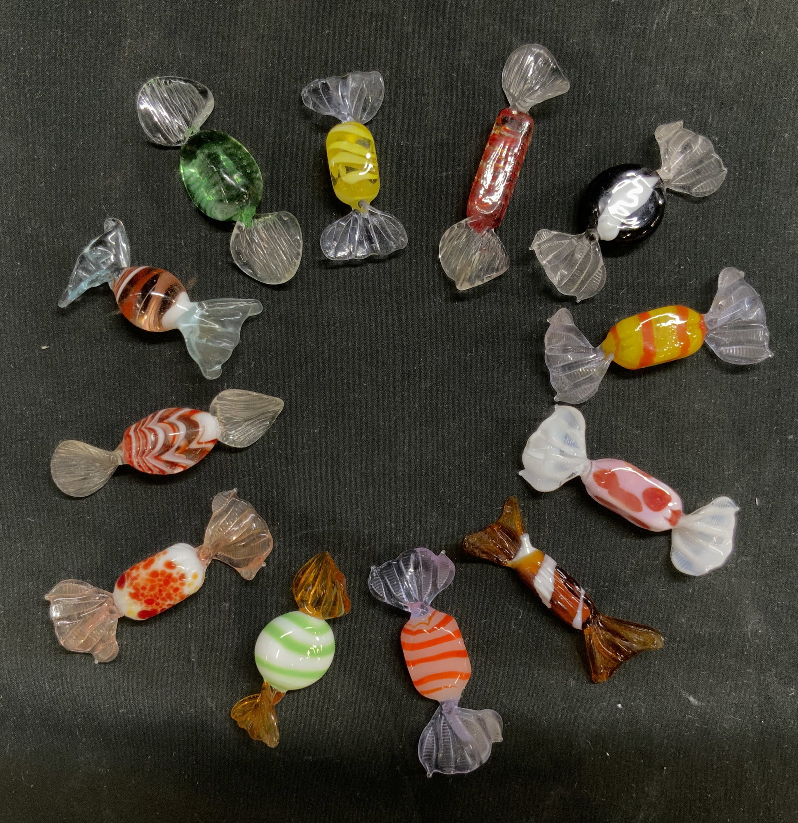 Vtg Lt12 Assorted Murano Glass Blown Sweets (1 of 7)