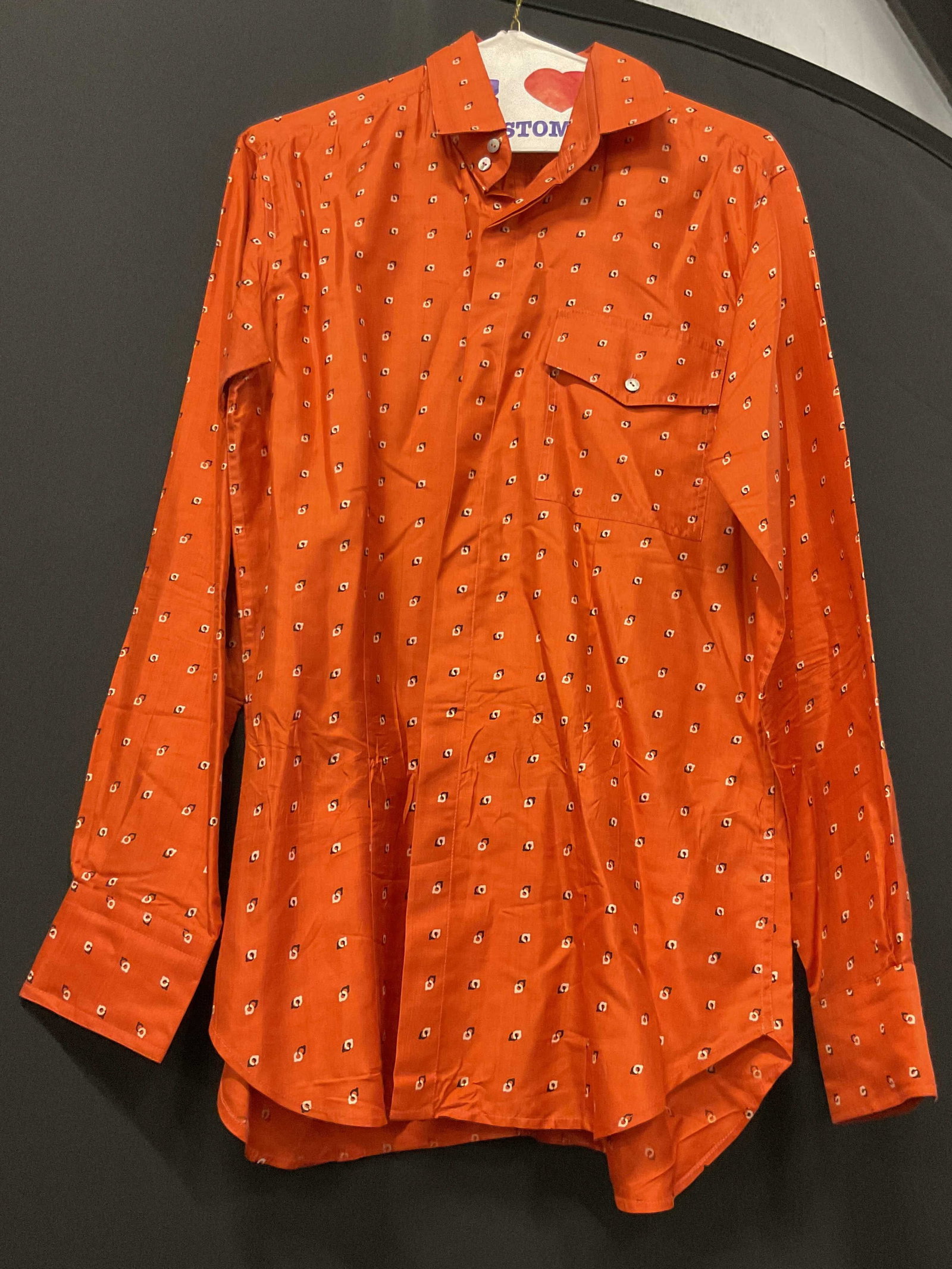 Jim Thompson orange geometric button down (1 of 6)