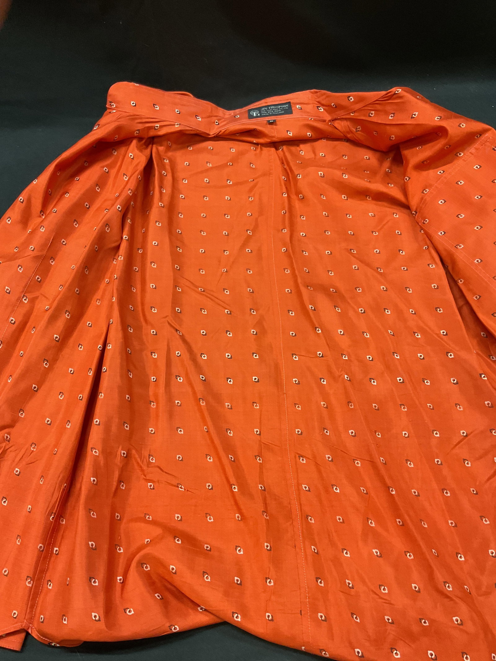 Jim Thompson orange geometric button down - 6