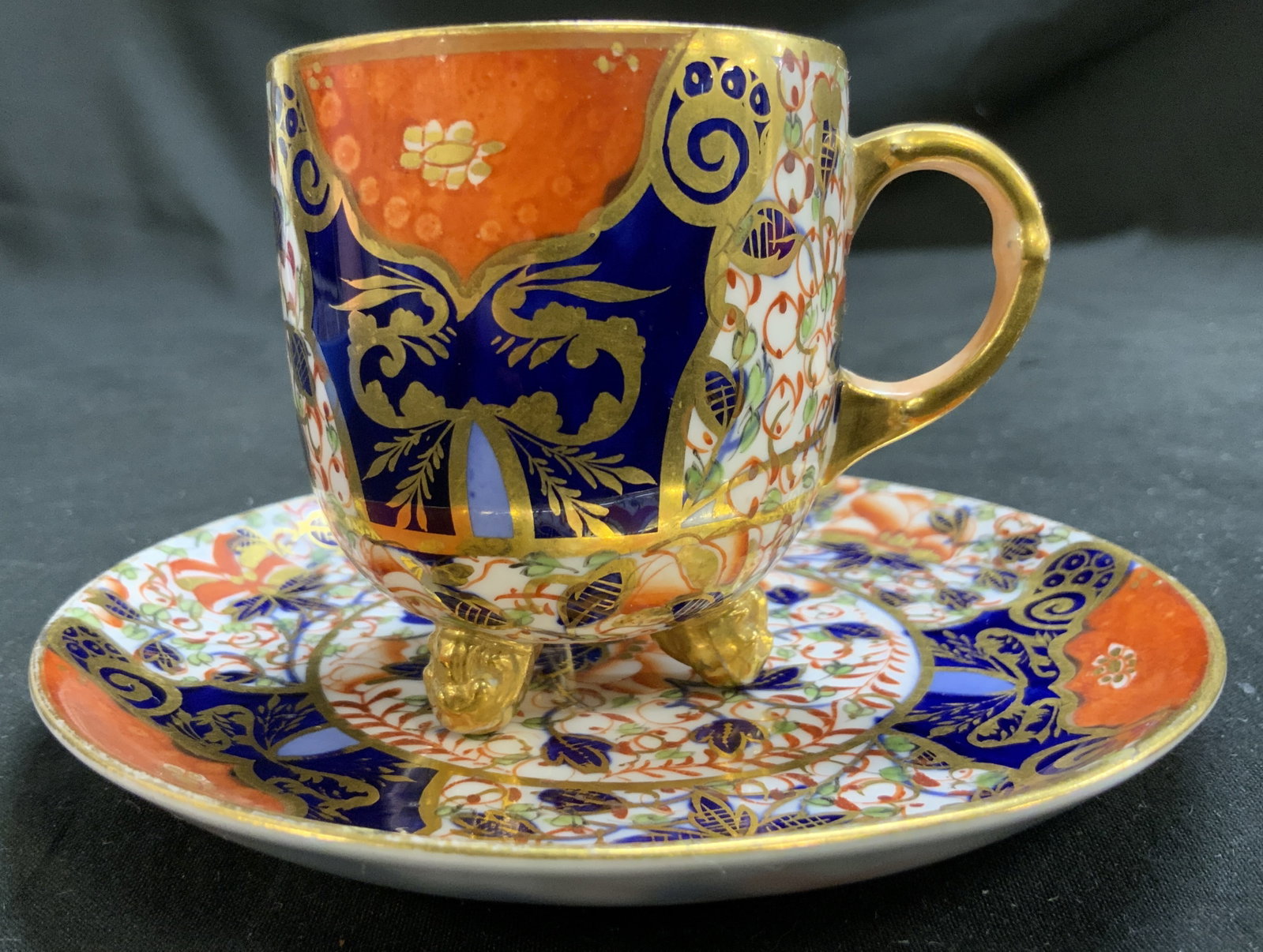 Atq c.1870s Davenport Imari Demitasse set, ENG (1 of 9)