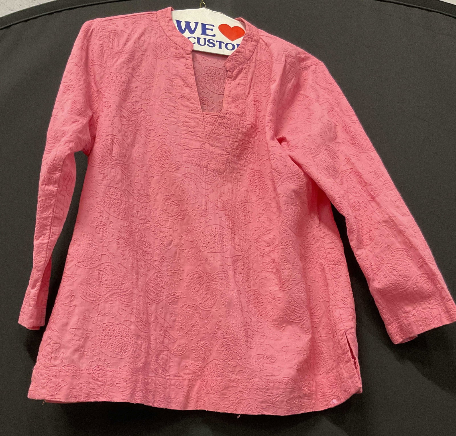 Vineyard Vines pink textured long sleeve shirt (1 of 6)
