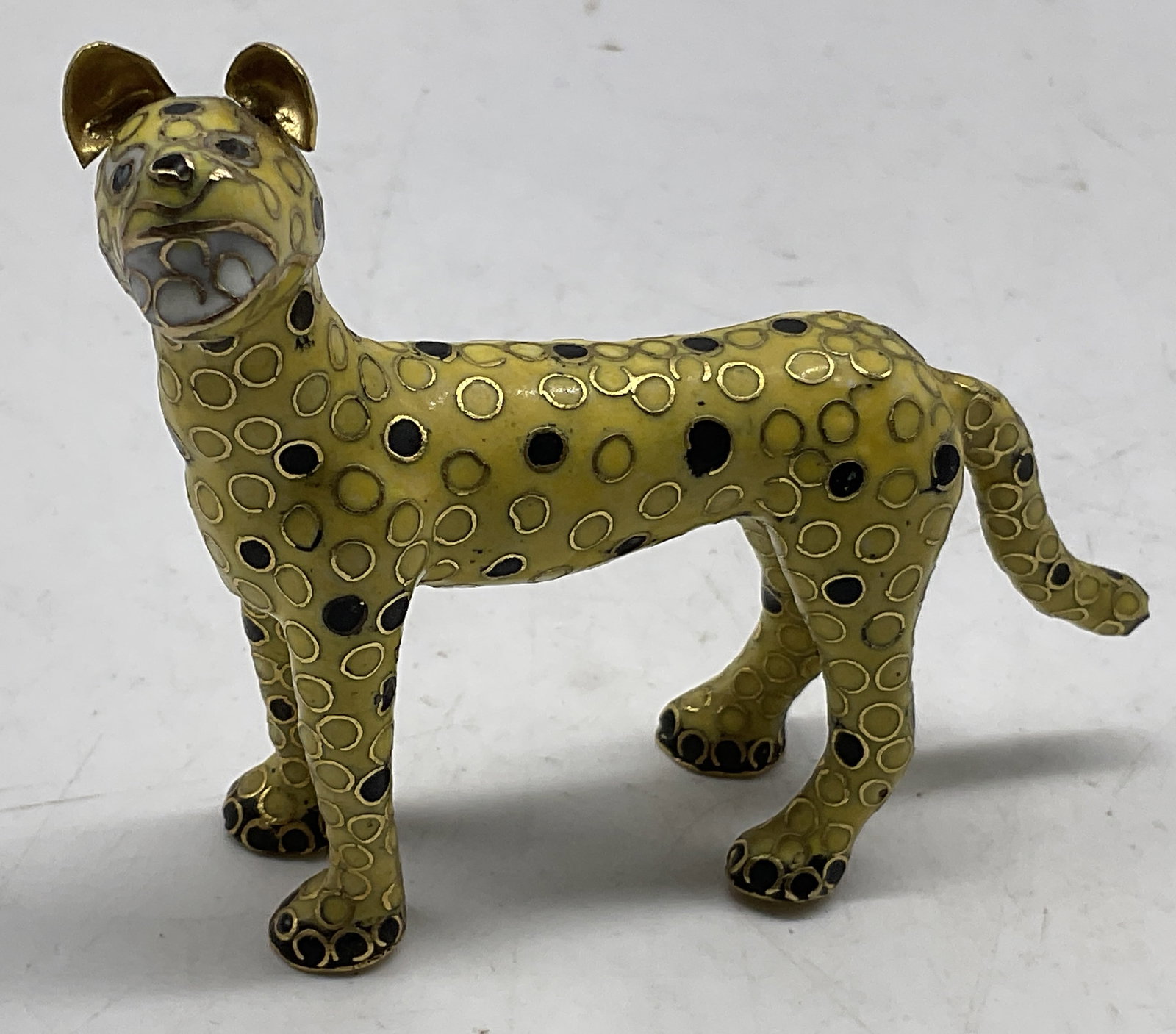 VINTAGE Asian Cloisonne Leopard Figurine (1 of 7)