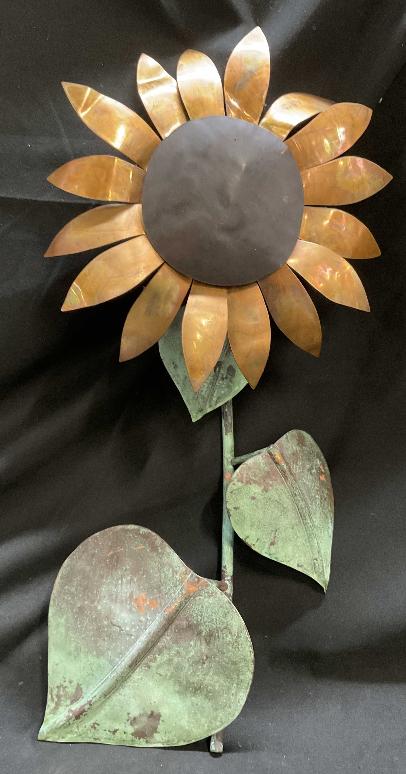 Handcrafted Copper Sunflower Wall Art 20in (1 of 8)