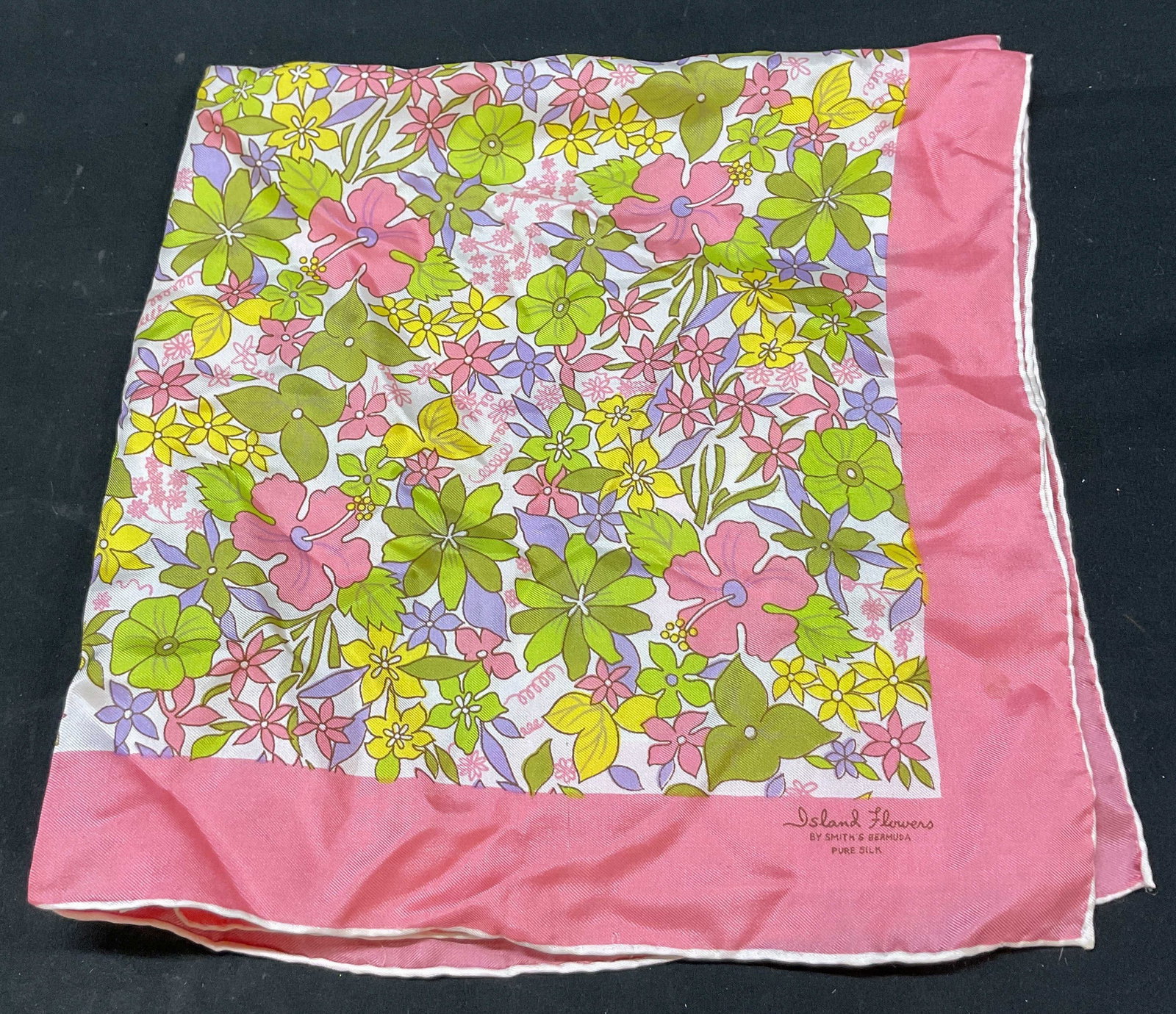 Smiths Bermuda Island Flowers Silk Scarf (1 of 7)