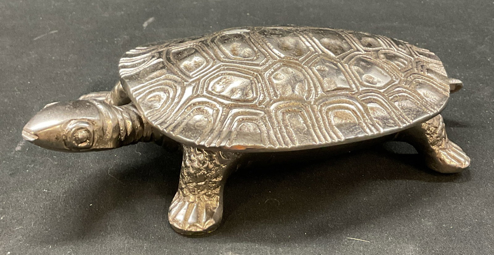 Vintage Silver Plated Turtle Hinged Trinket Box (1 of 8)
