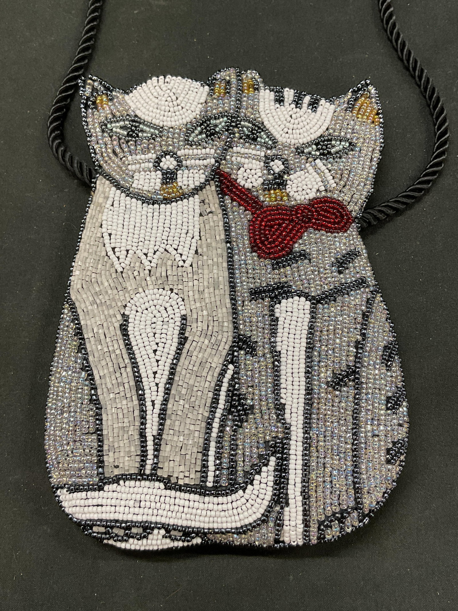 Vintage Beaded Cat Crossbody Purse (1 of 9)