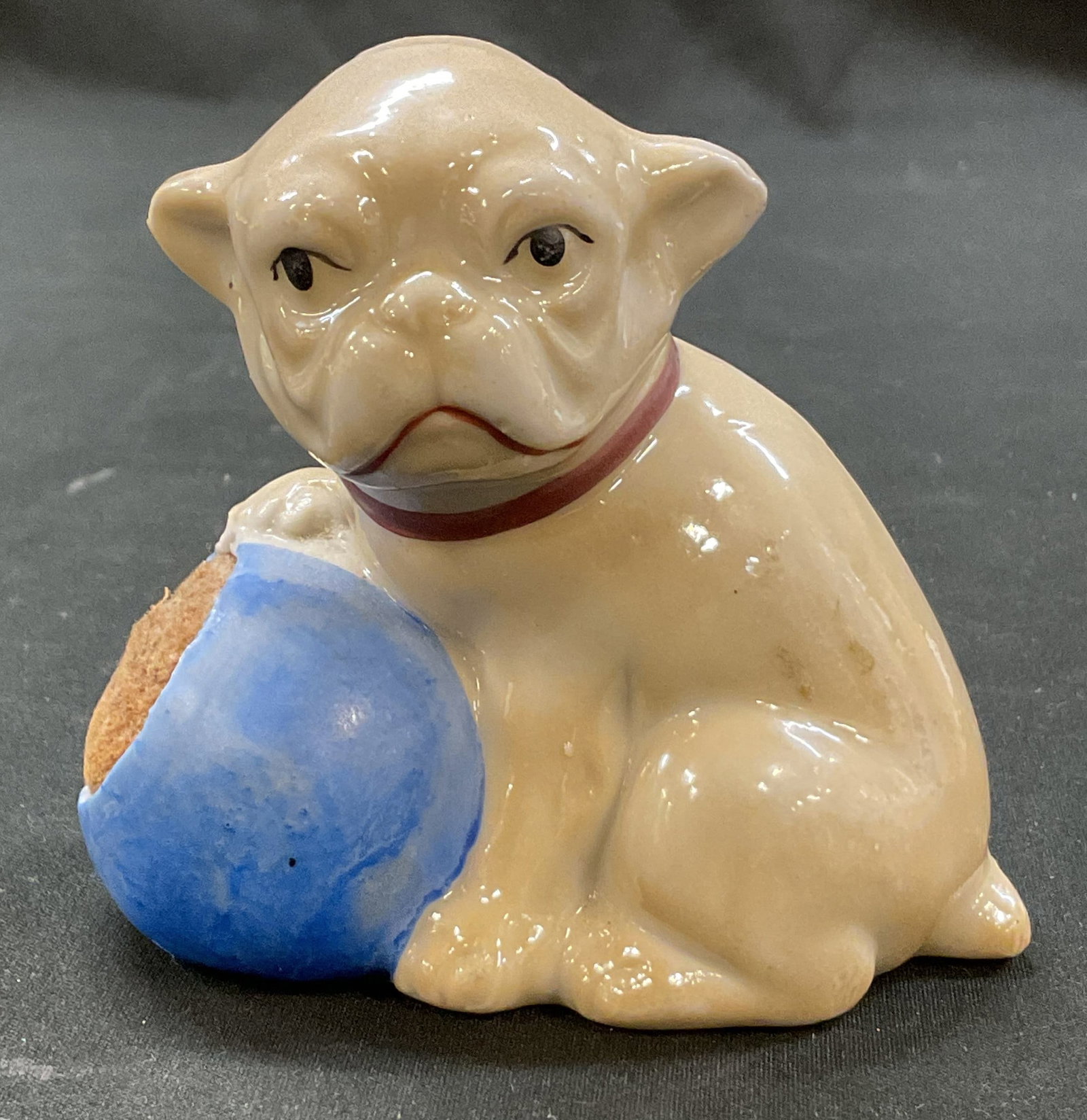 Vintage Ceramic Bulldog Pincushion Figure Japan (1 of 8)