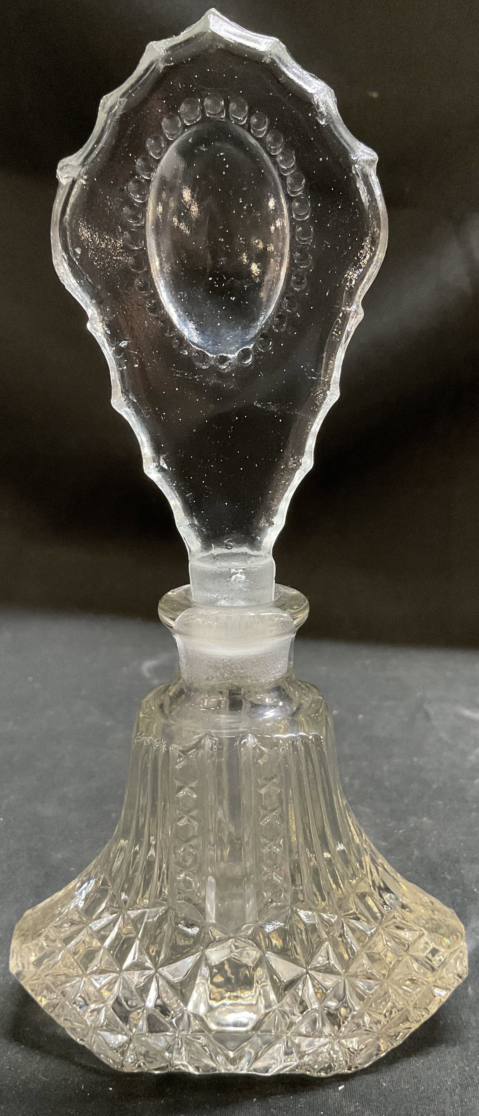 Vtg Clear Glass Perfume Bottle (1 of 6)