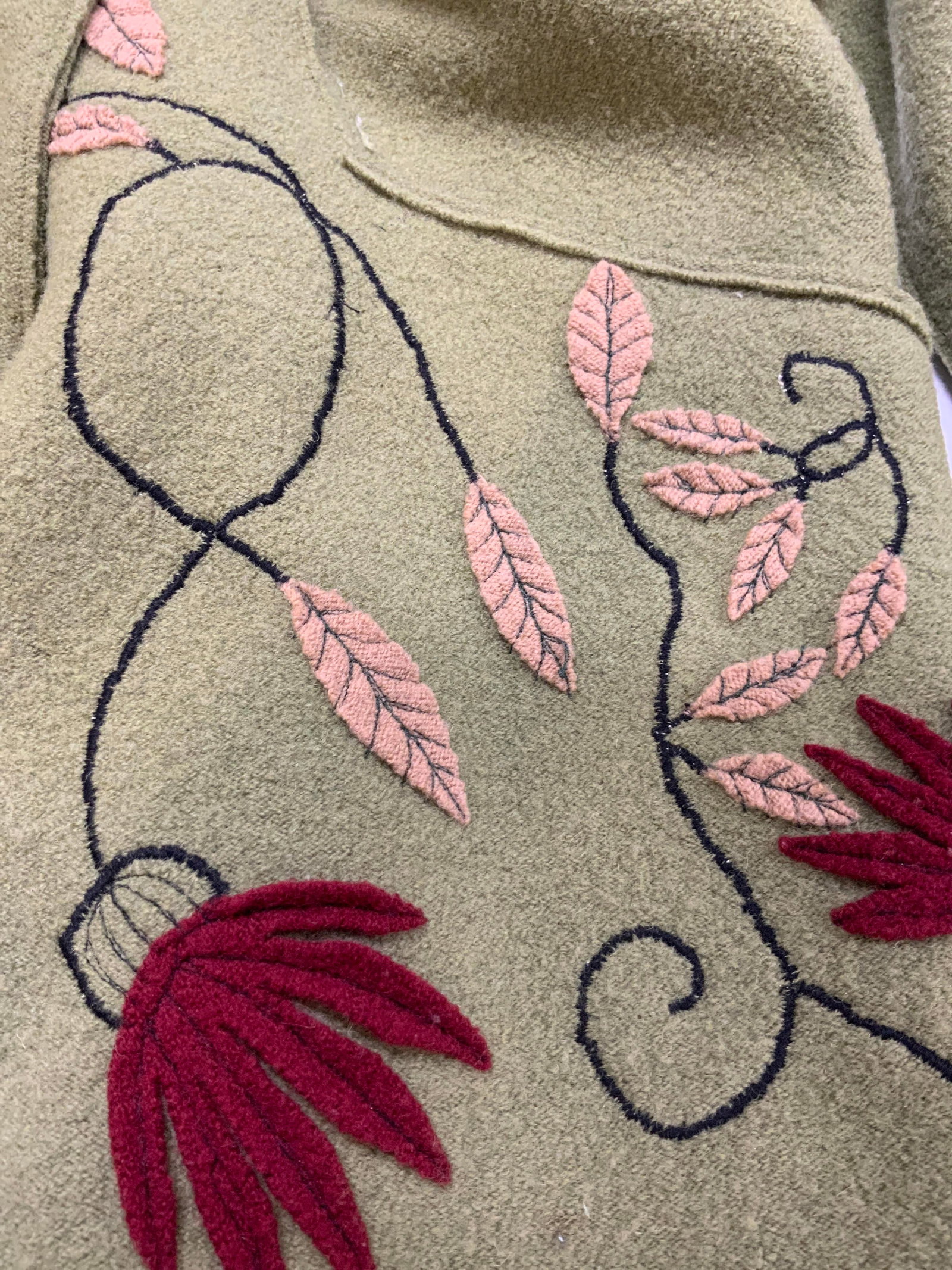 Dick and Jayne Leaf Applique Wool Jacket - 5
