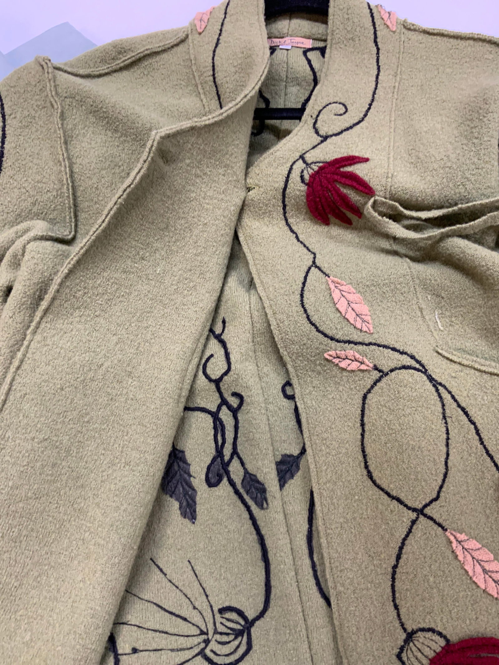 Dick and Jayne Leaf Applique Wool Jacket - 7