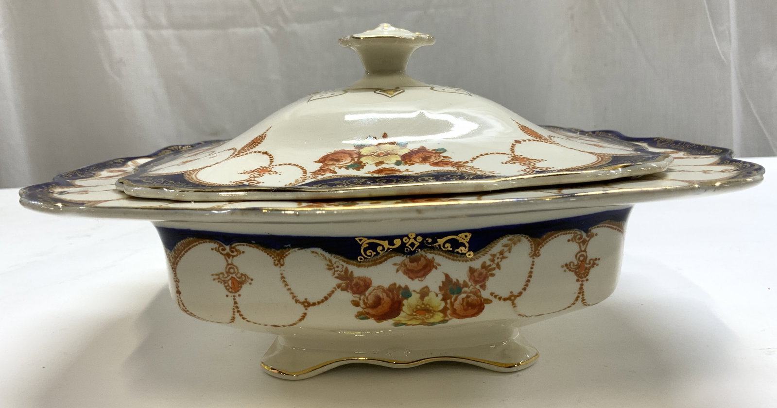 Atq c.1920s Myott Son Lidded Vegetable Tureen, Eng (1 of 8)