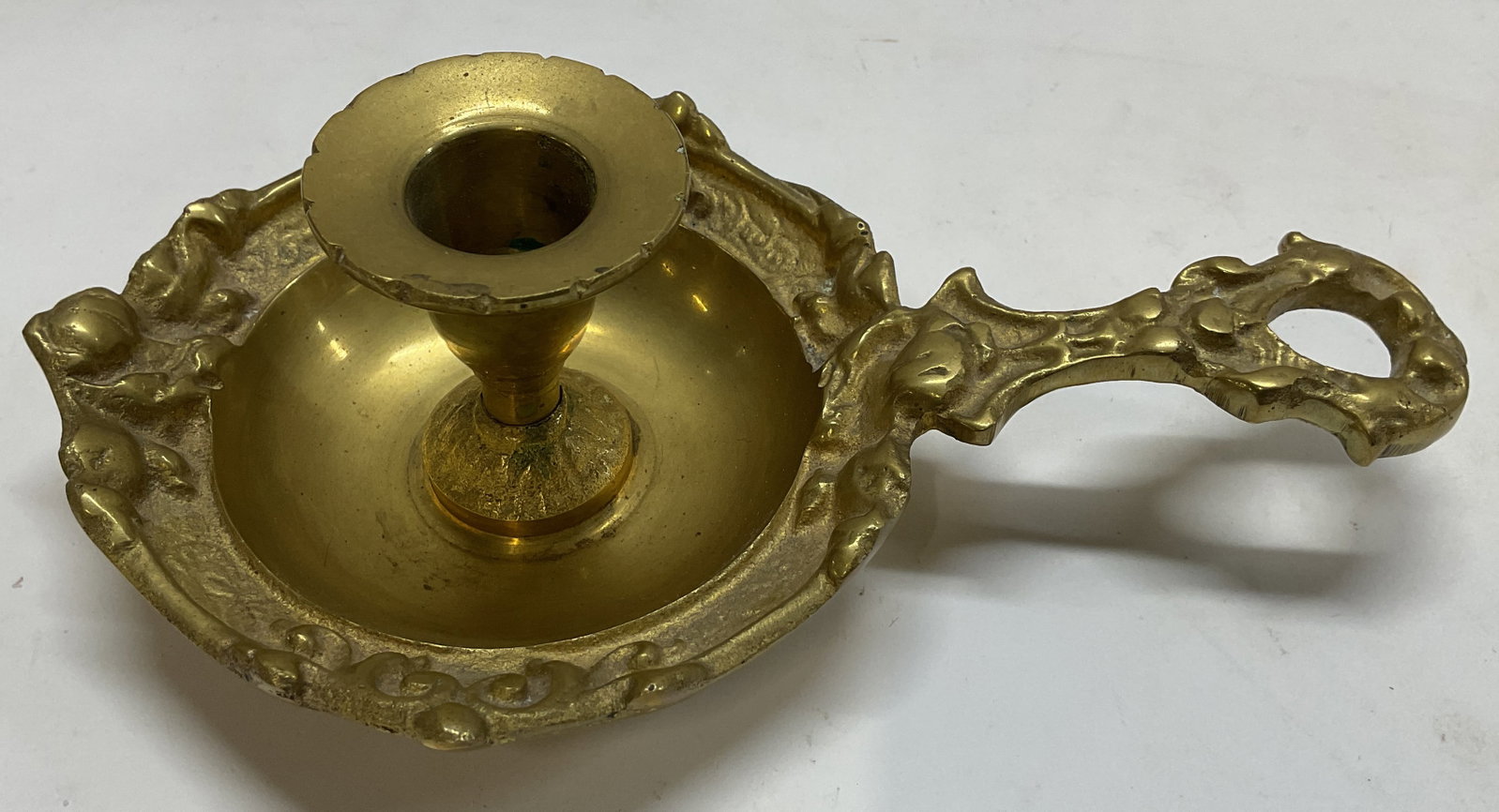 Vtg. Brass Chamberstick Candlestick Holder (1 of 7)