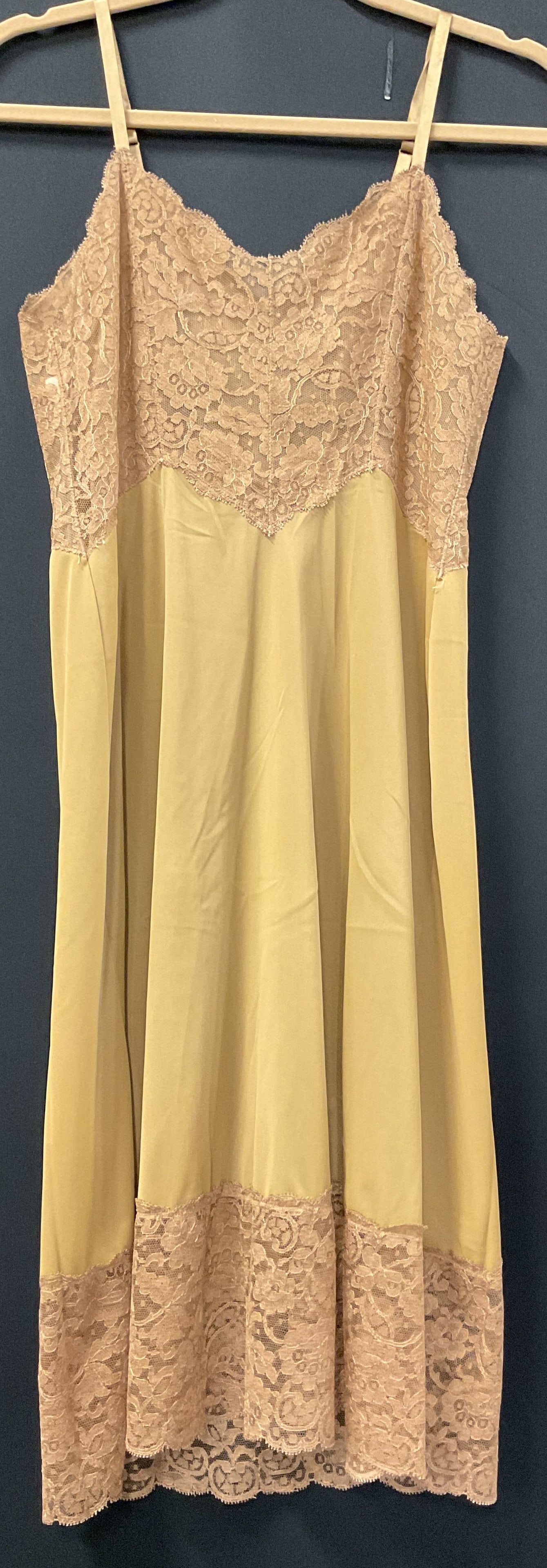 Vanity Fair Brown Lace Slip Dress (1 of 7)
