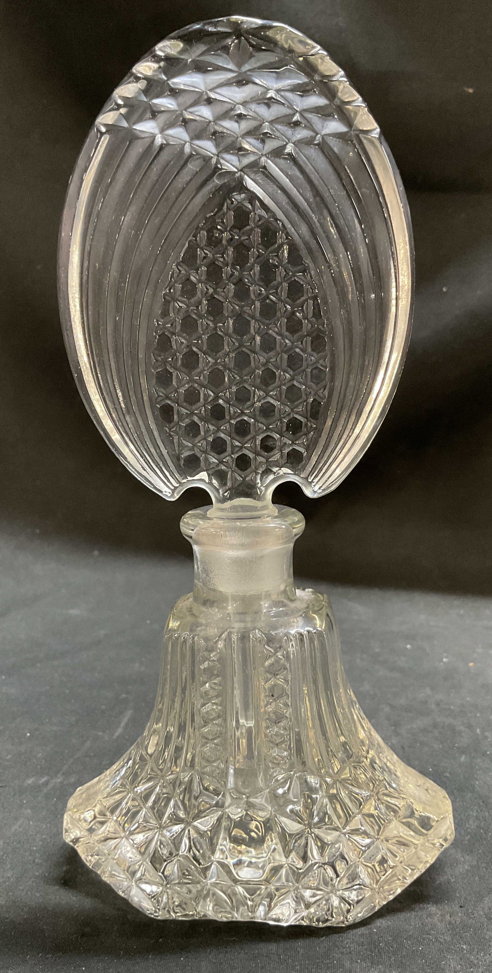 Vtg Clear Glass Perfume Bottle (1 of 6)