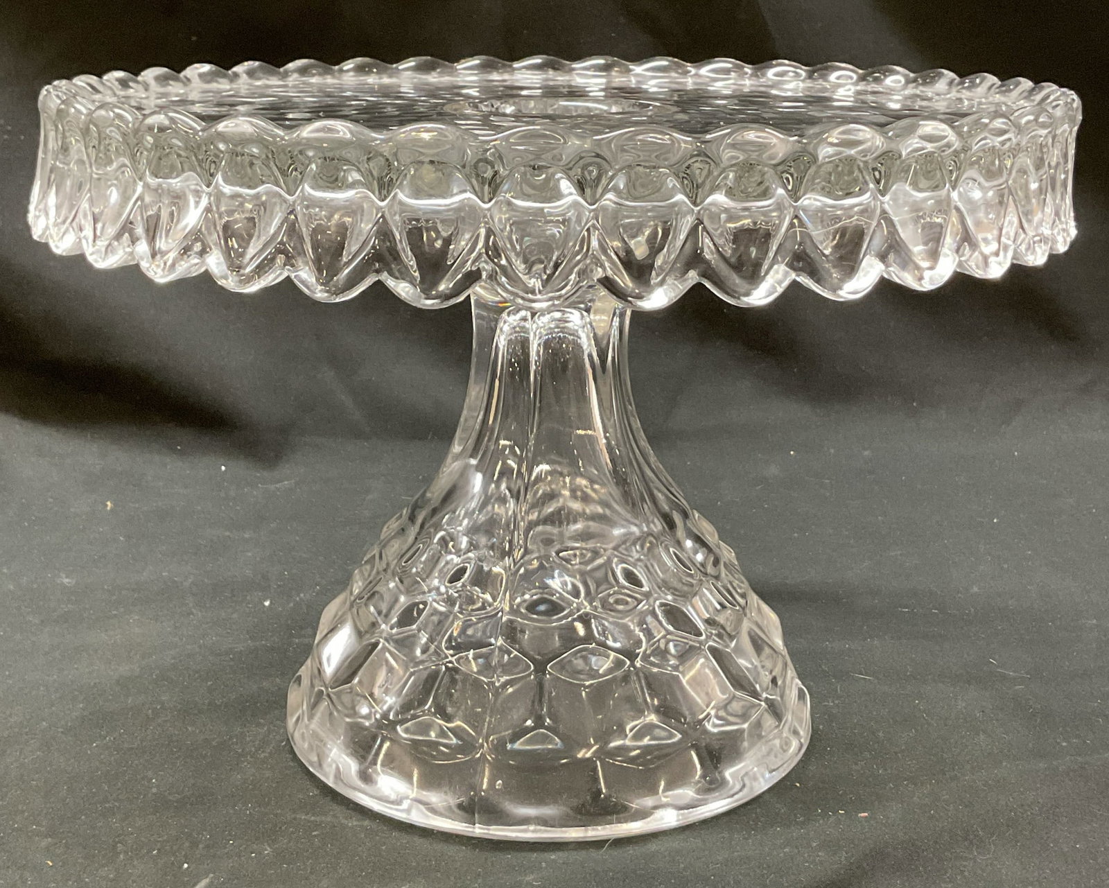 Fostoria American Clear Glass Round Cake Stand (1 of 9)