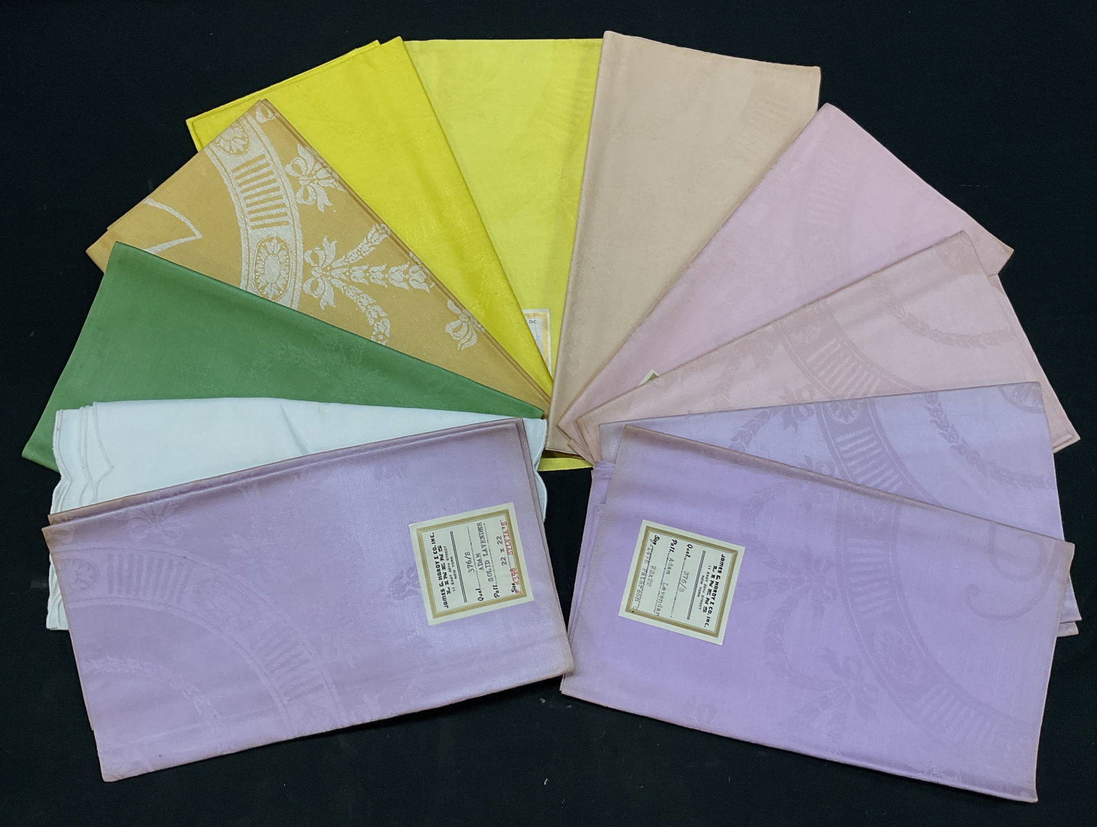 VTG. J.G. Hardy Linen Napkins Assorted Lot 16pc (1 of 12)