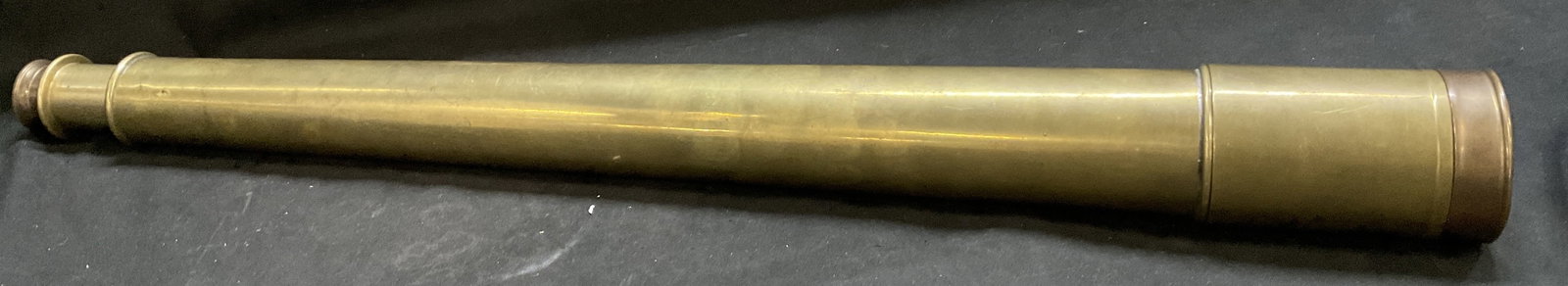VINTAGE Multi-Draw Brass Telescope: Vintage Circa 19th or Early 20th Century Multi-Draw Brass Telescope. Scratching and Tarnishing Present. May Need Adjustment. Measures app 25in H When Closed and 33.25in H When Opened. Vintage Telescop