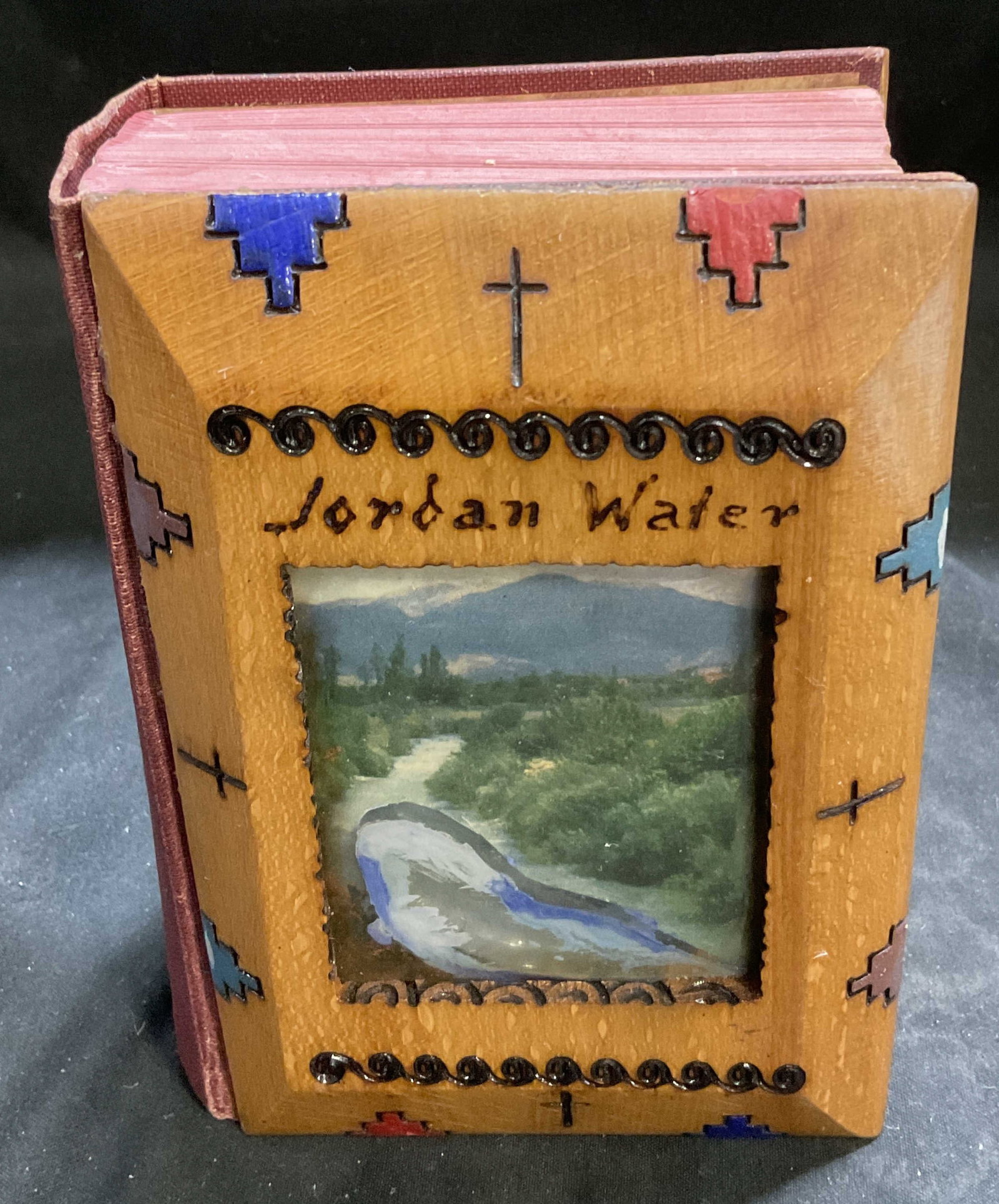 VTG Painted & Materials Inlaid ILLUS Bible LOND (1 of 15)