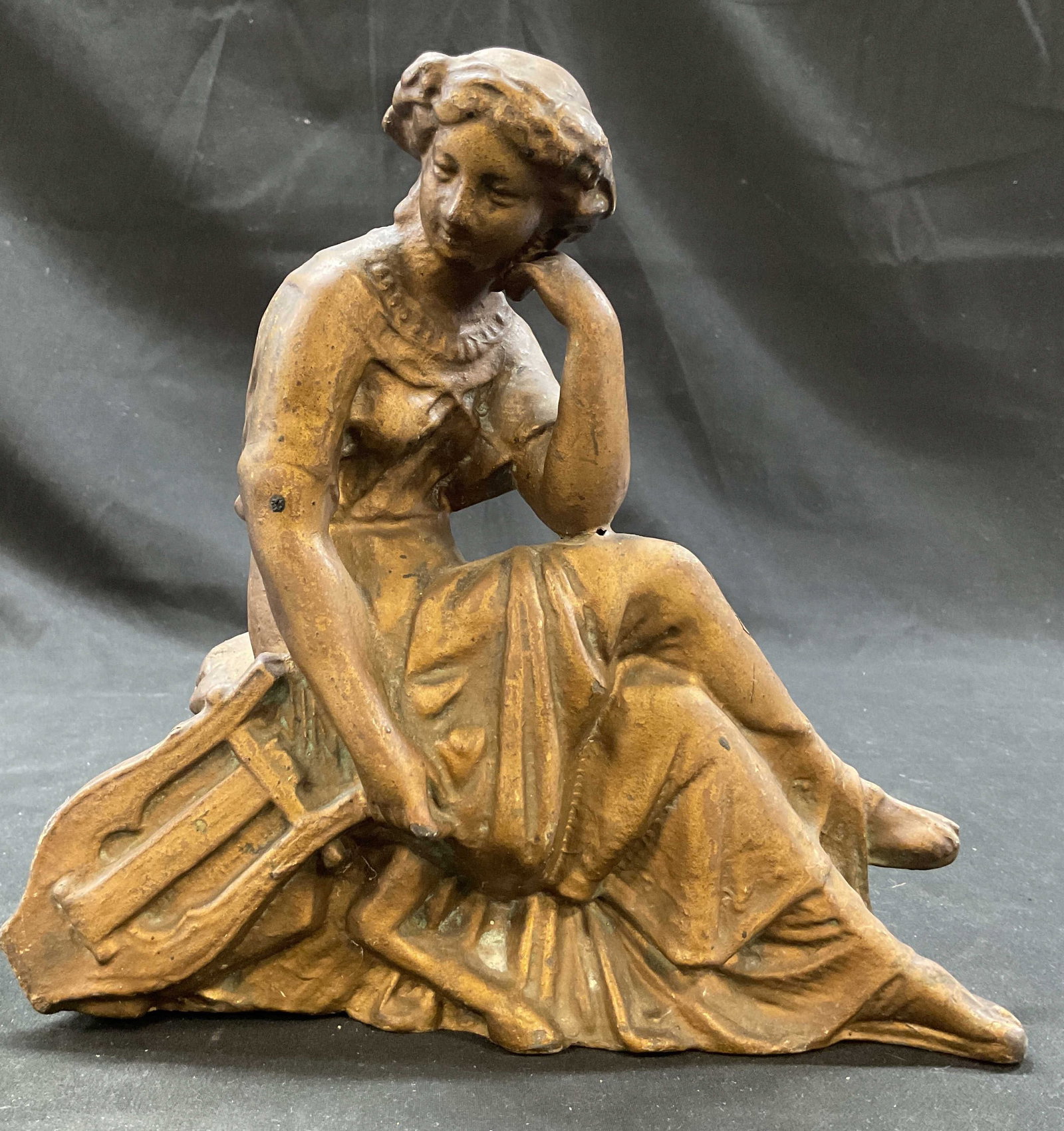 Antq Victorian Era Spelter Metal Figure (1 of 9)