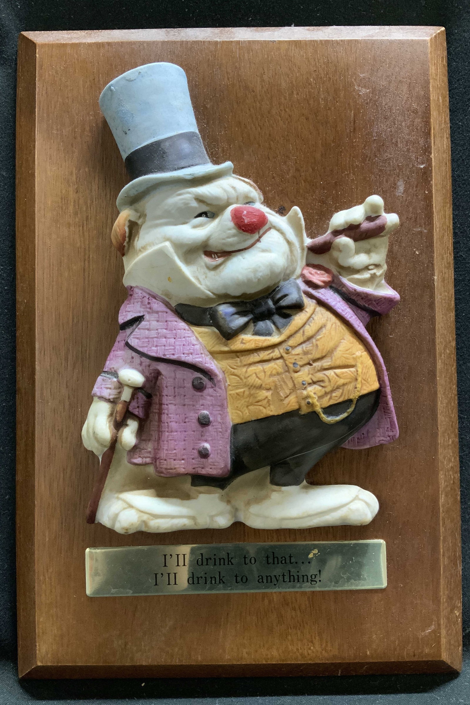 Vtg Dirty Dogs Handcrafted Whimsical Plaque JAPAN (1 of 6)