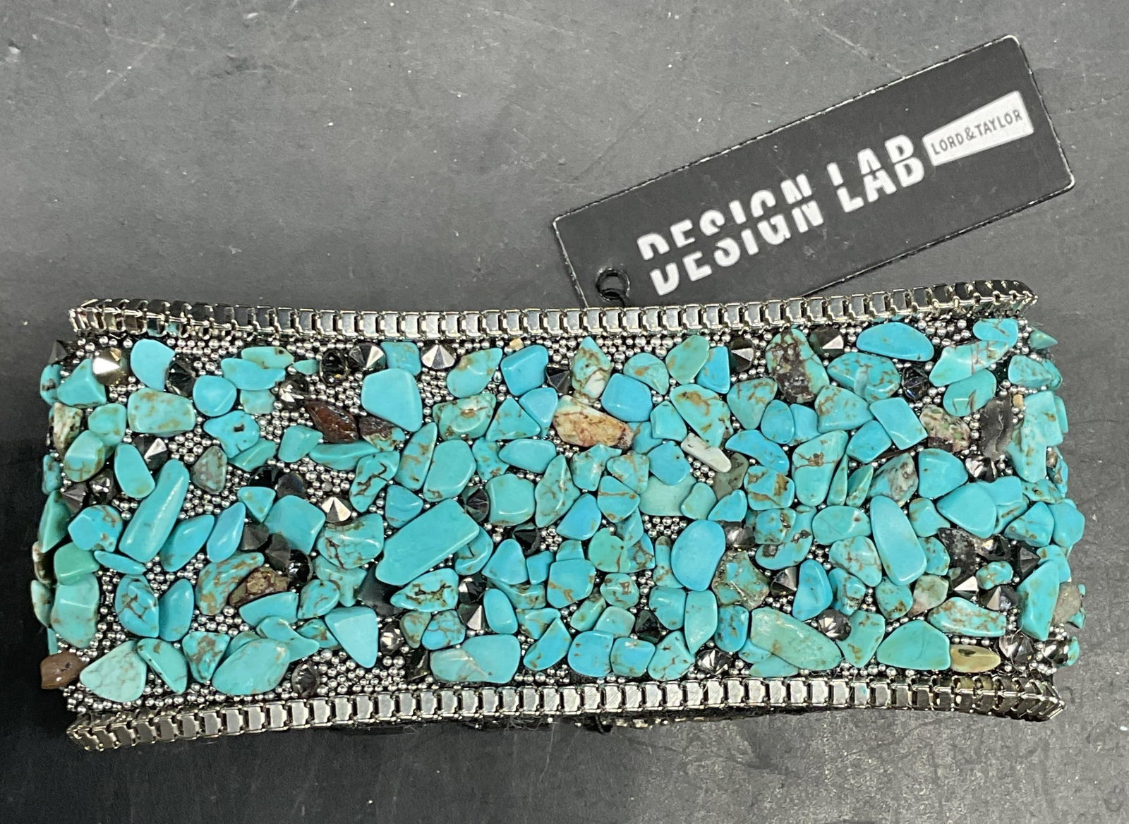 Design Lab Faux Turquoise Crystal Bracelet NWT (1 of 6)