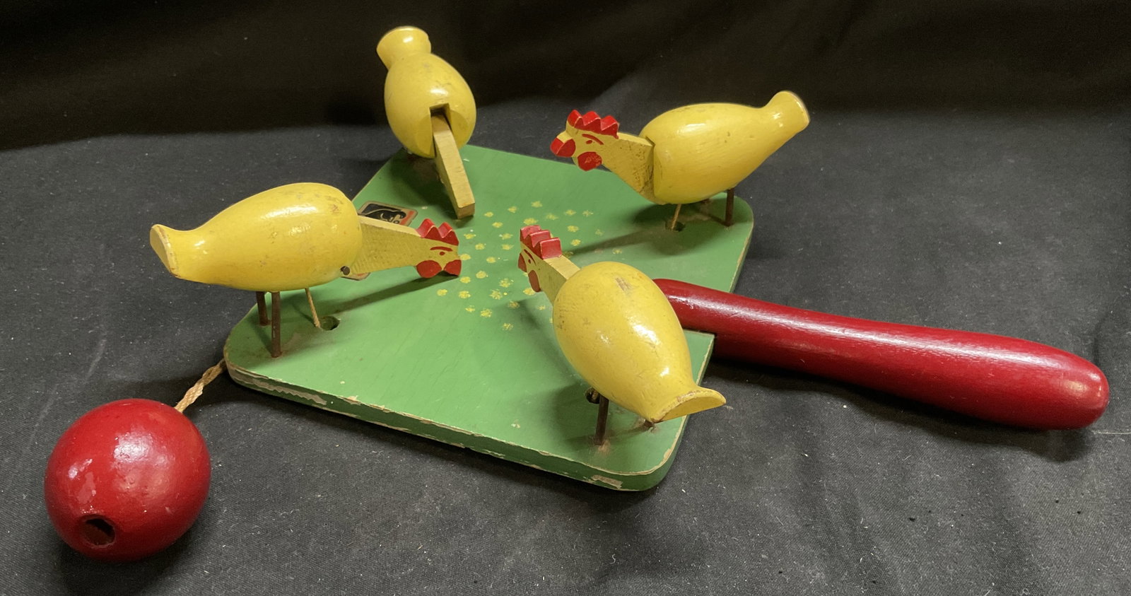 VTG 50s-60s Brio Pecking Chickens Toy SWEDEN (1 of 8)