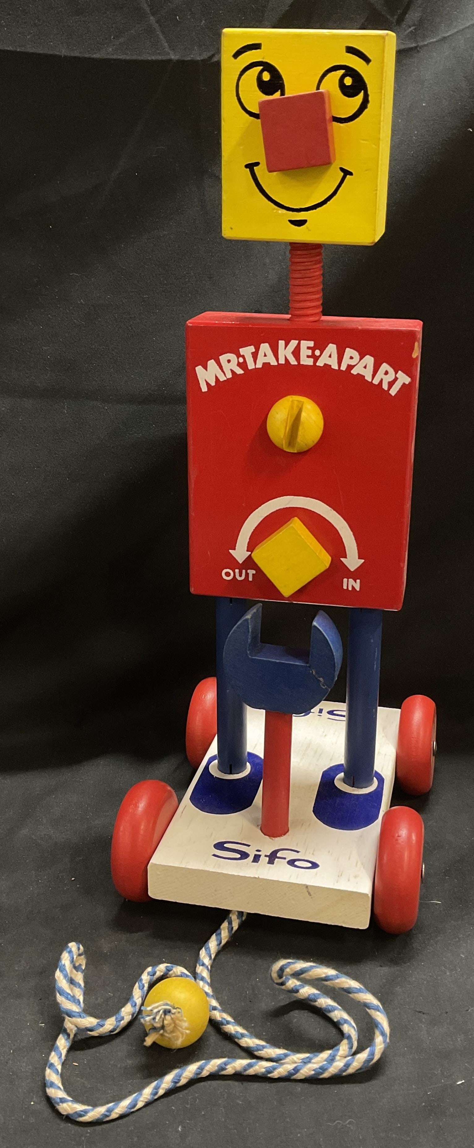 VTG 50s-60s Sifo Mr. Take-Apart Wooden Pull Toy (1 of 7)