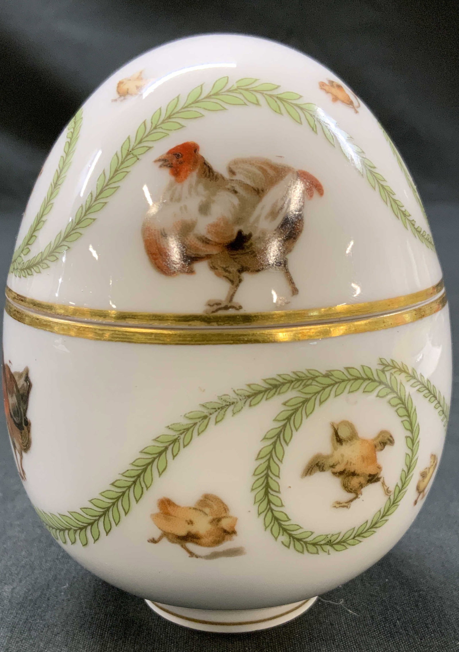 Antq 1910s CM Porcelain Egg Box, France (1 of 6)