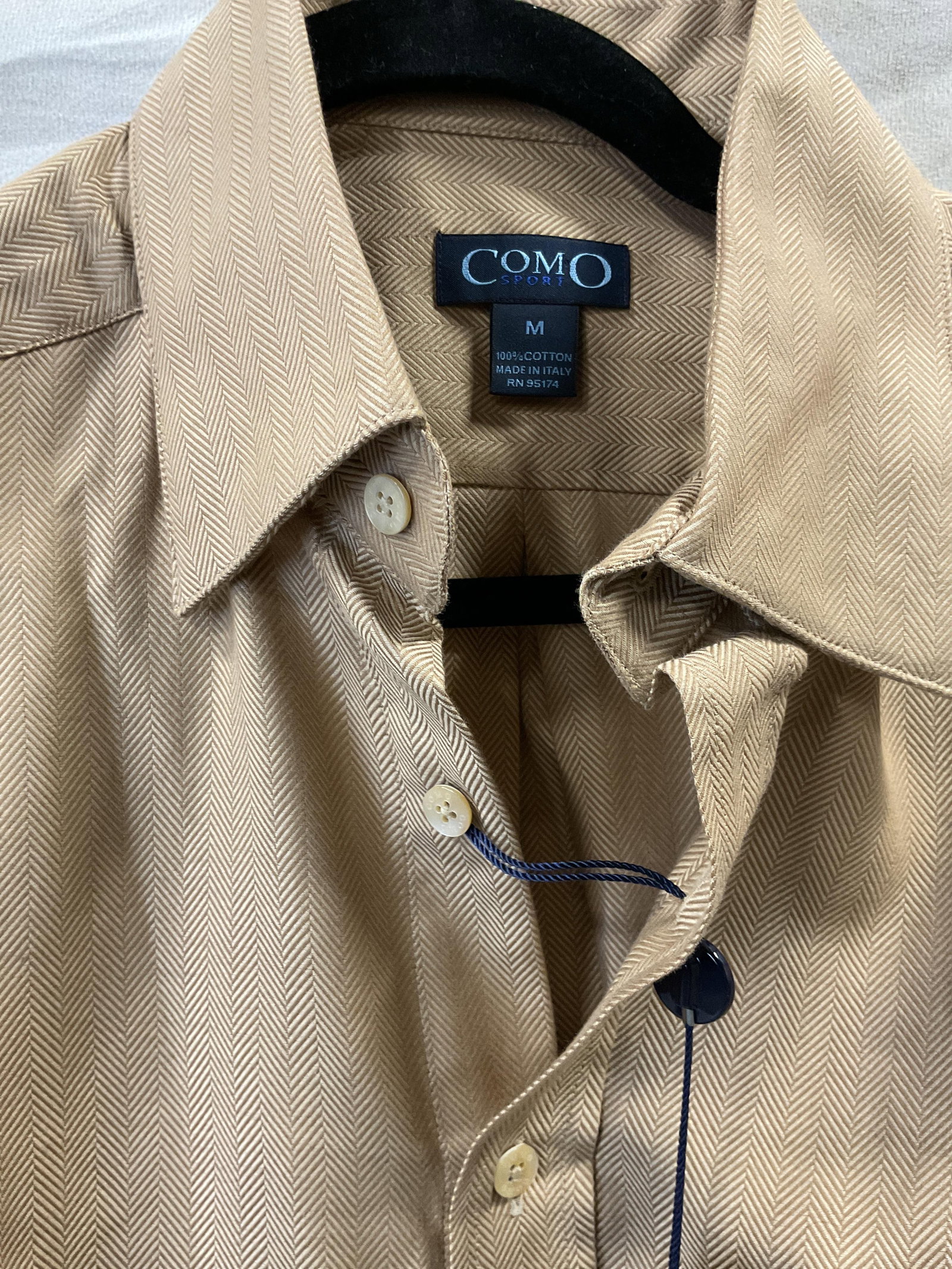 Como herringbone button down shirt NWT - 5