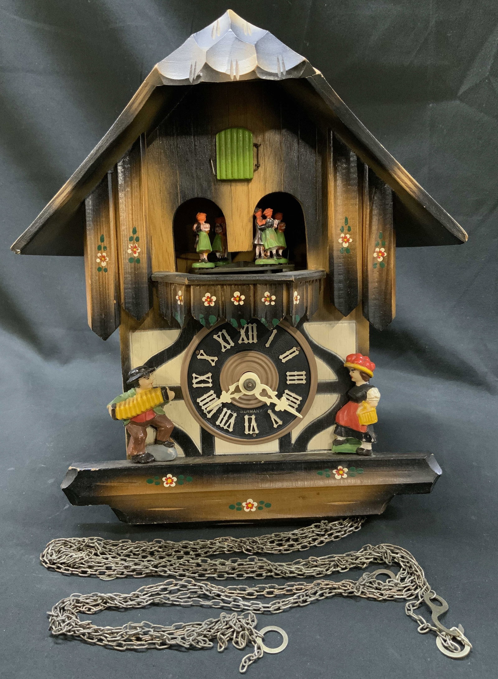 Vtg Blk Forest Musical Cuckoo Clock, Germany (1 of 7)