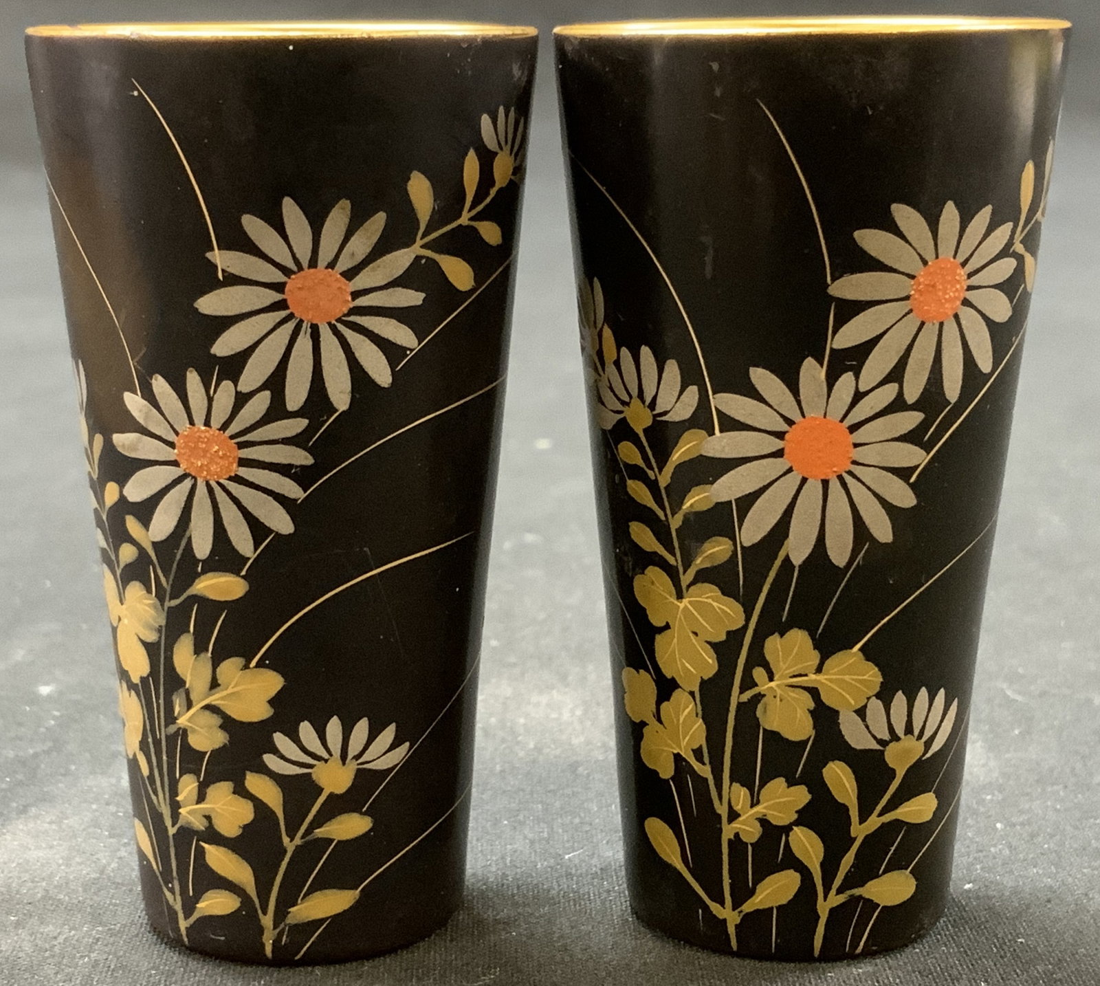Vtg Lt2 Maruni Lacquerware Shot Glasses, Japan (1 of 6)