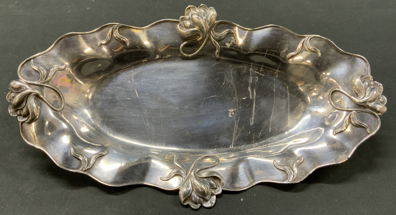 Antq 1904 Derby Silver Co. Oval Serving Platter (1 of 8)