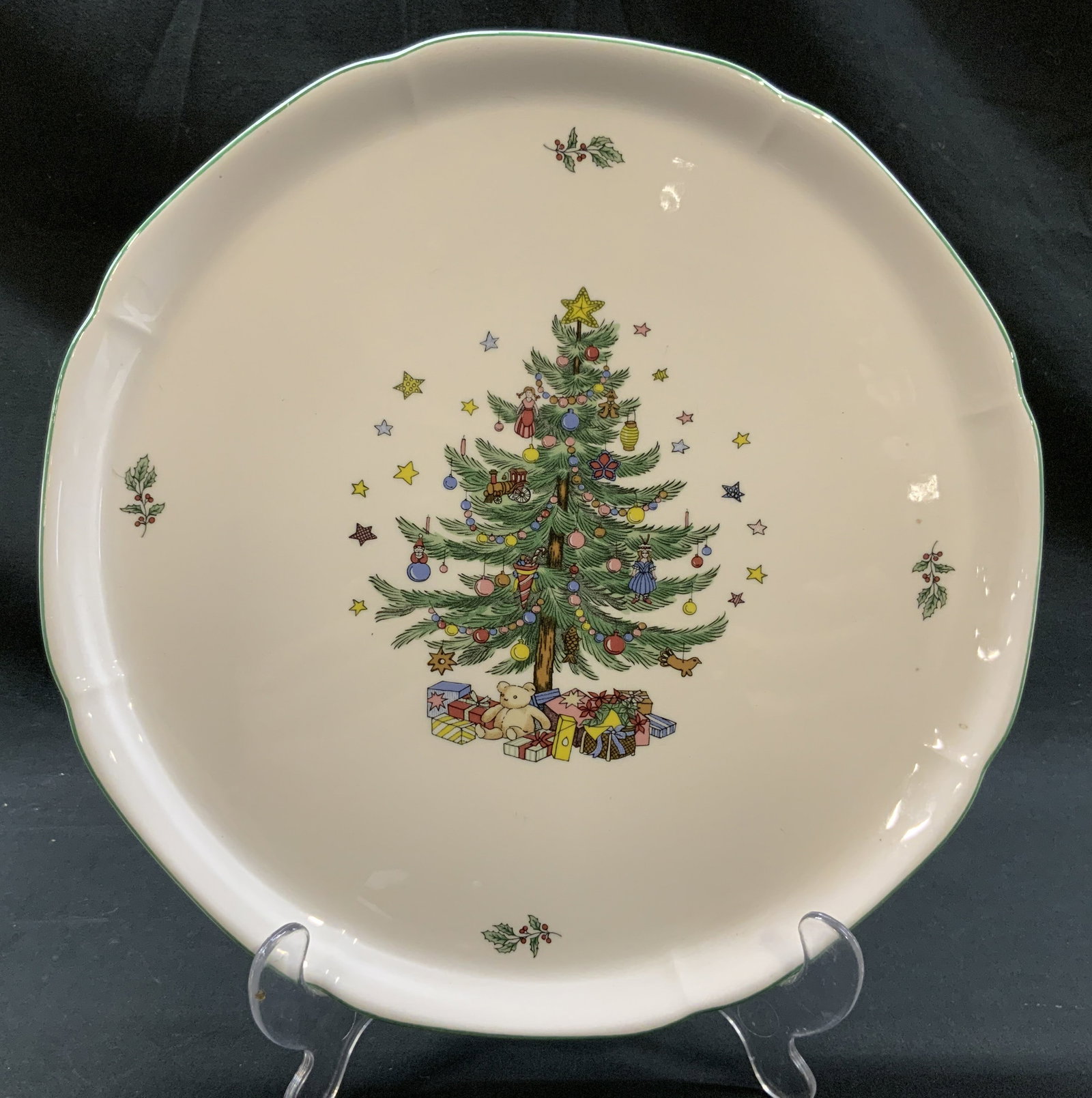 Vtg Nikko Christmas Tree Serving Platter, Japan (1 of 6)