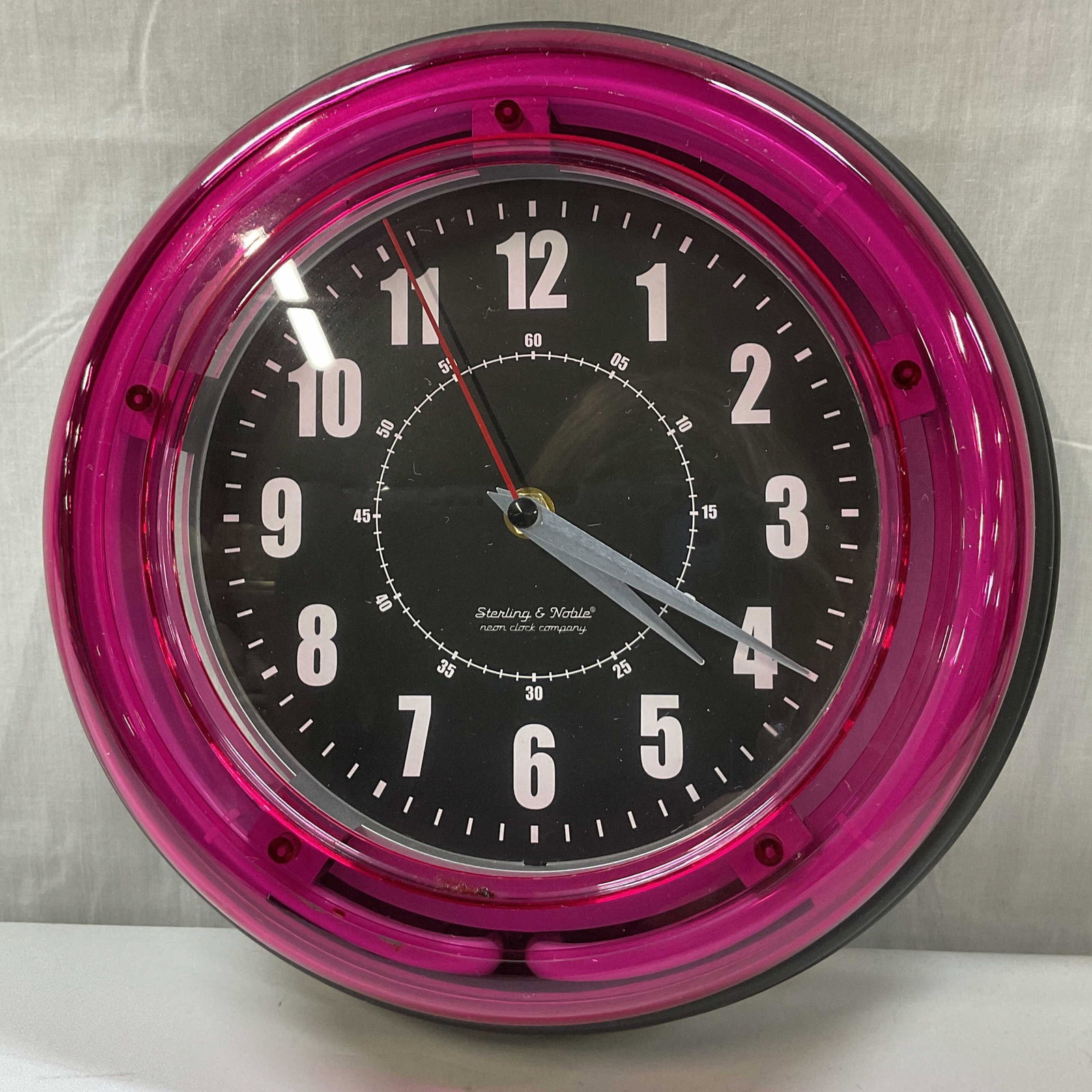 Sterling & Noble Pink Neon Wall Clock (1 of 6)