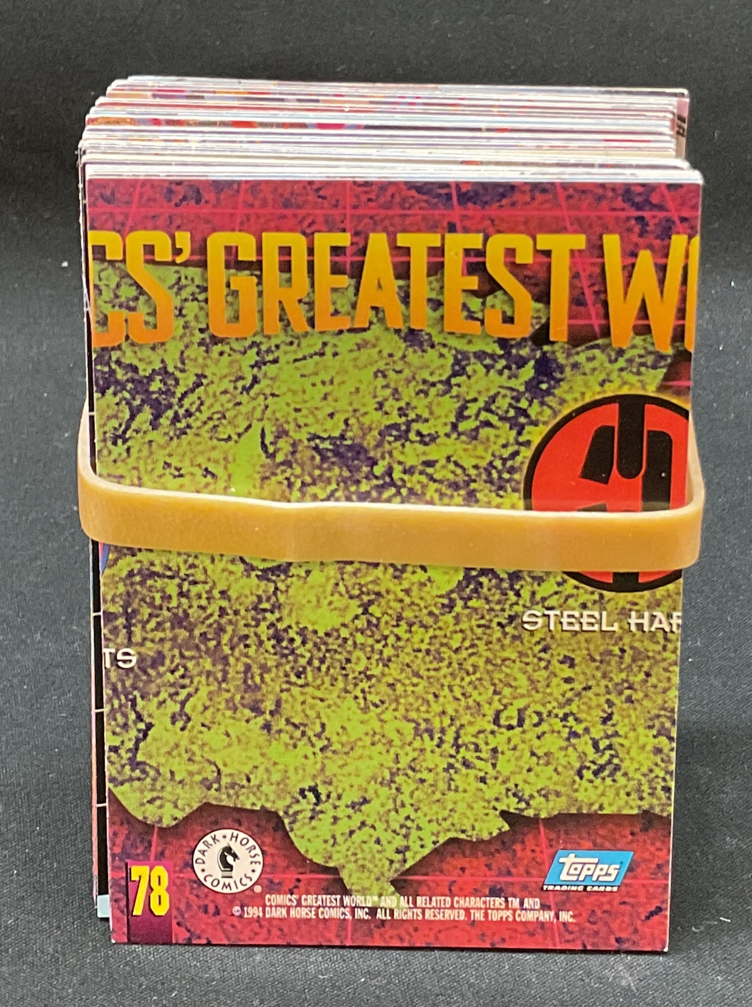 Vtg.1994 Topps Dark Horse Comics Trading Cards: Vintage 1994 Topps Dark Horse Comics Greatest World Trading Cards. Assorted Lot Not inspected individually. Measures approx. Card size: 3.5 x 2.5 in Non-sport trading card collectibles, vintage tradin