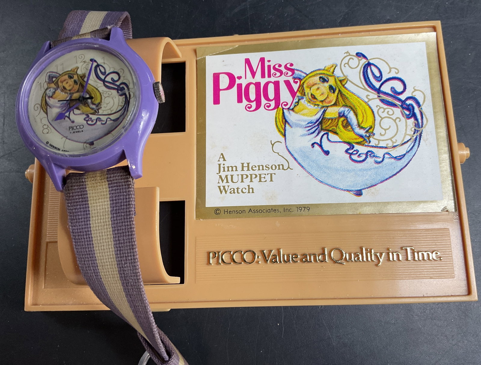 Bufkor USA Vintg Miss Piggy Watch, 1974, (1 of 7)