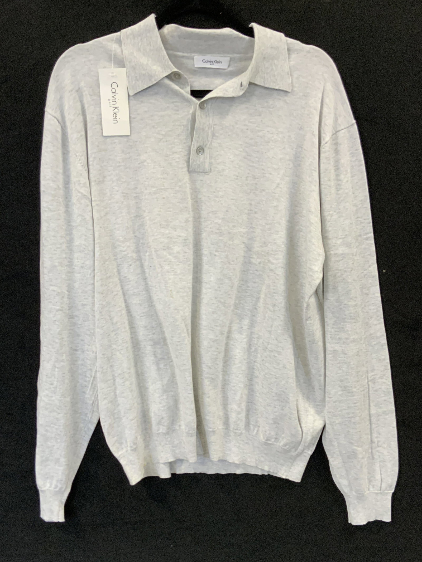 Calvin Klein cotton long sleeve polo. NWT (1 of 9)