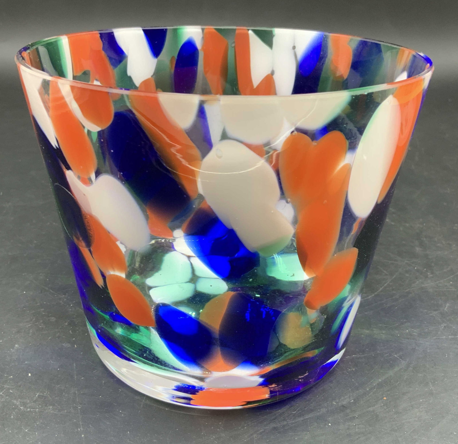 Colorful Speckled Art glass Ice Bucket (1 of 7)