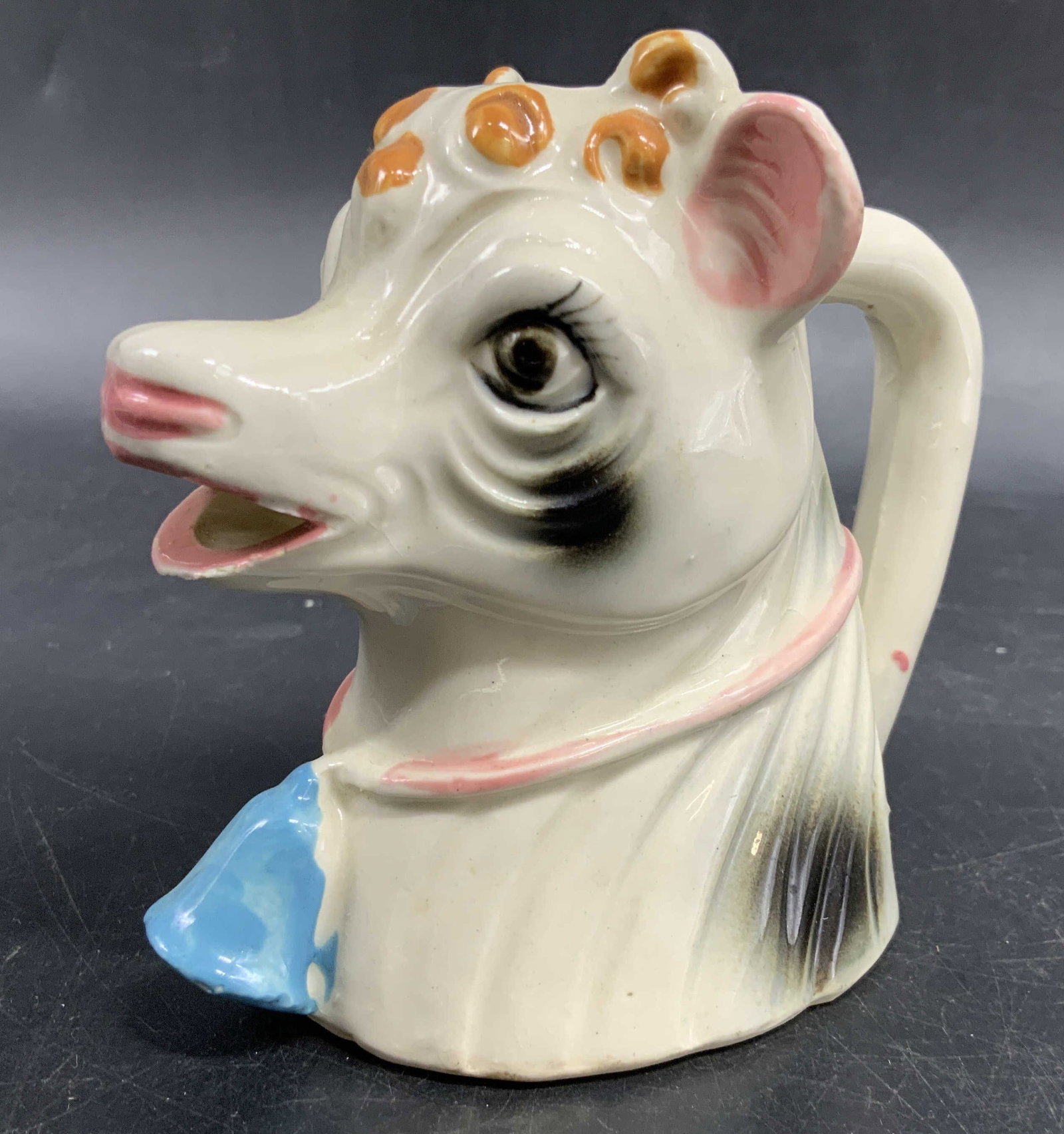 Vntg Elsie The Cow Head hand PTD Creamer, Japan