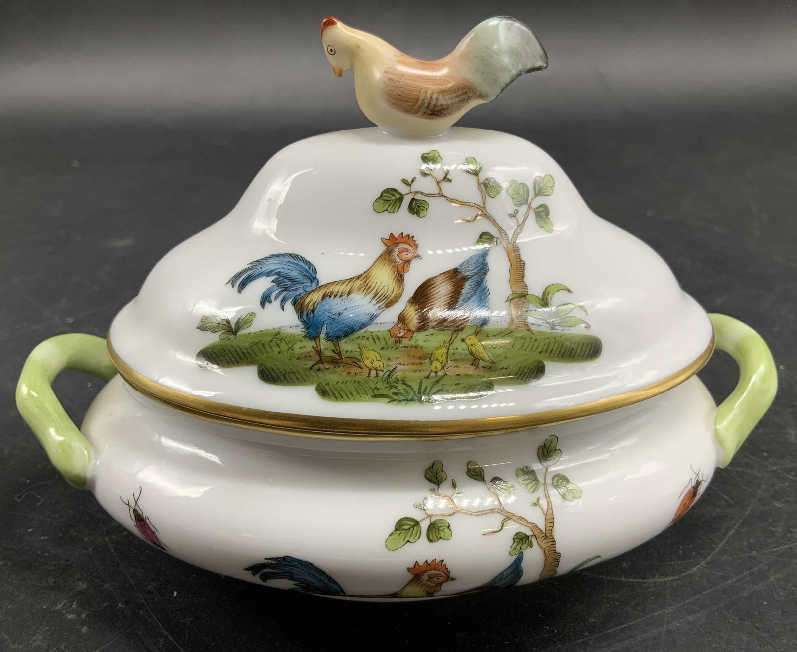 HEREND Hand Painted Bird Lidded Trinket Box (1 of 12)