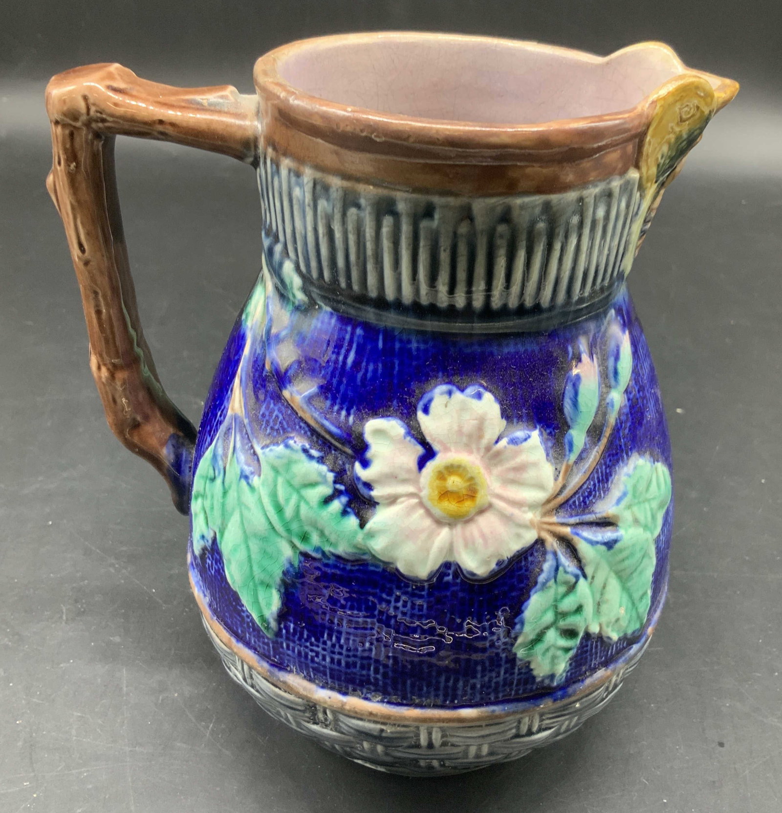 Antq Griffin Smith Hill Majolica Pitcher , England (1 of 14)