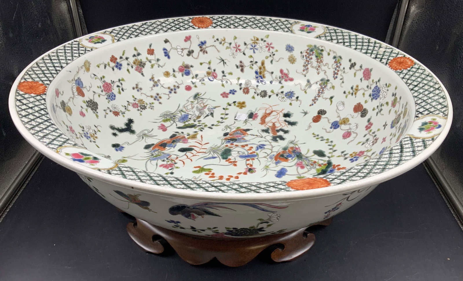 XL 19th C Chinese Famille Rose Centerpiece (1 of 13)