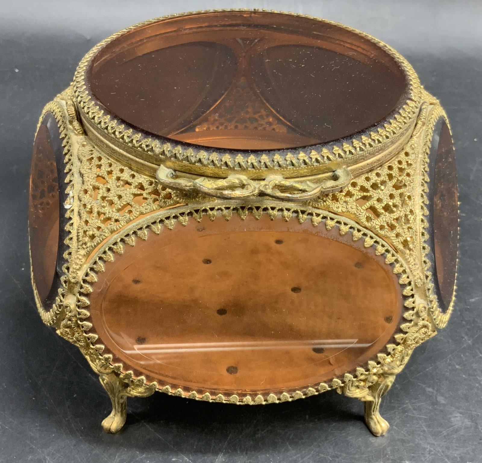 Vntg French Ormolu Jewelry Casket (1 of 12)