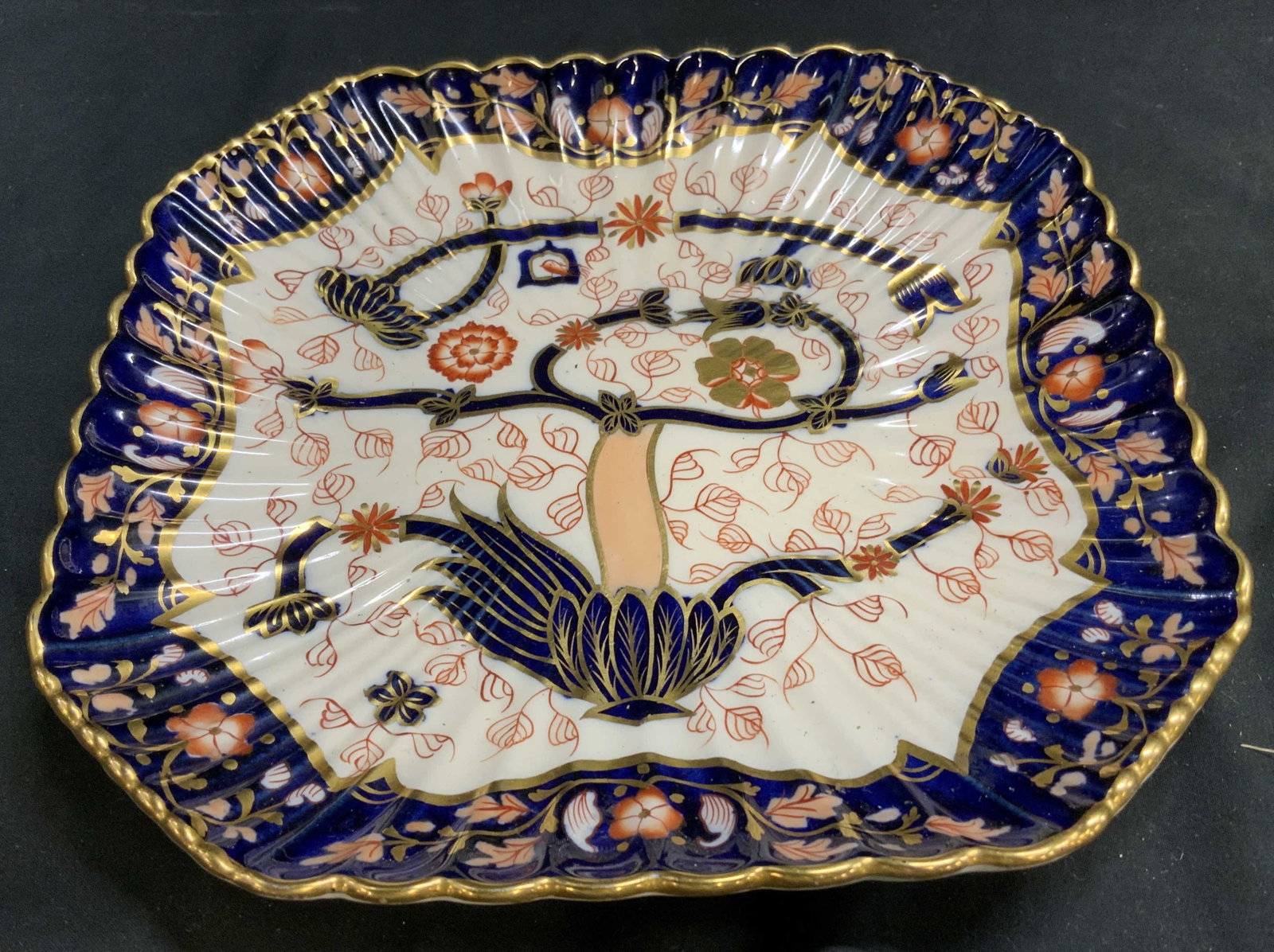 Antq Porcelain Asian Imari pattern Serving Dish (1 of 8)