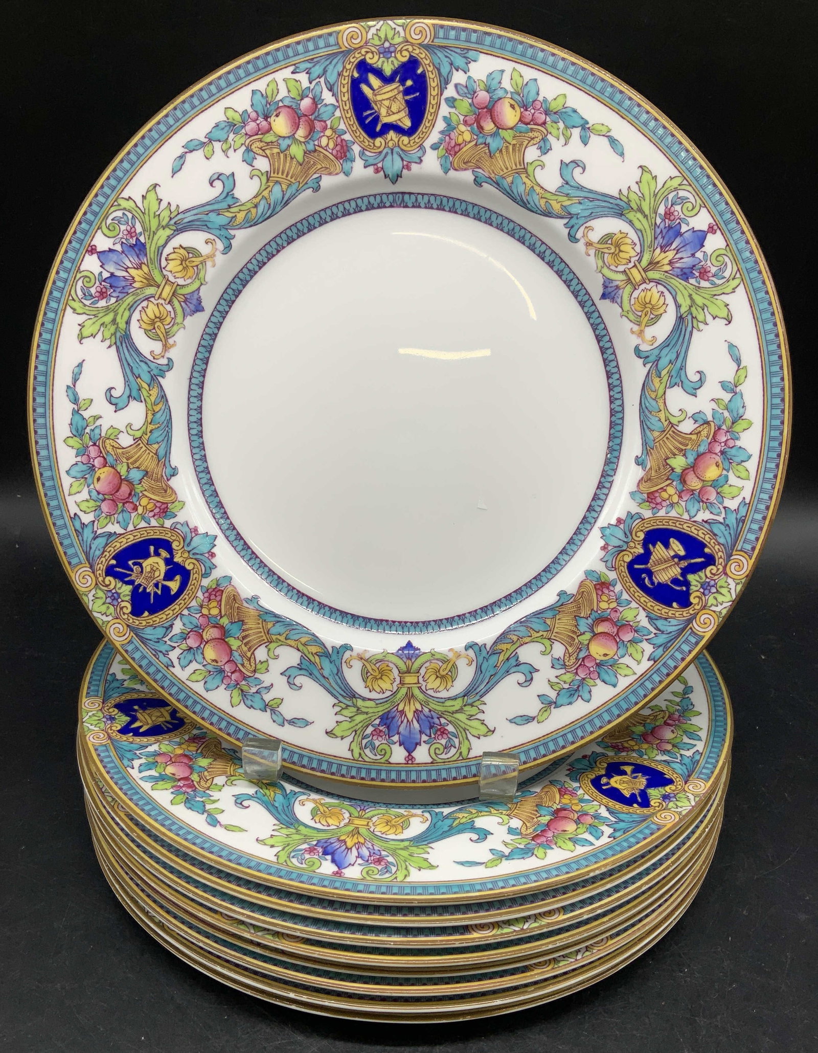 Antq set 9 Royal Worcester C976 Dinner Plates Eng (1 of 17)