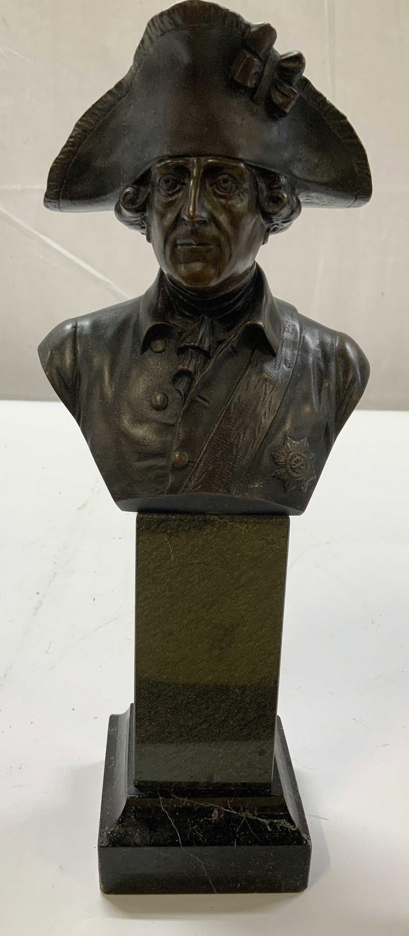 Bronze Bust Frederick the Great Marble Plinth, Sgn (1 of 11)