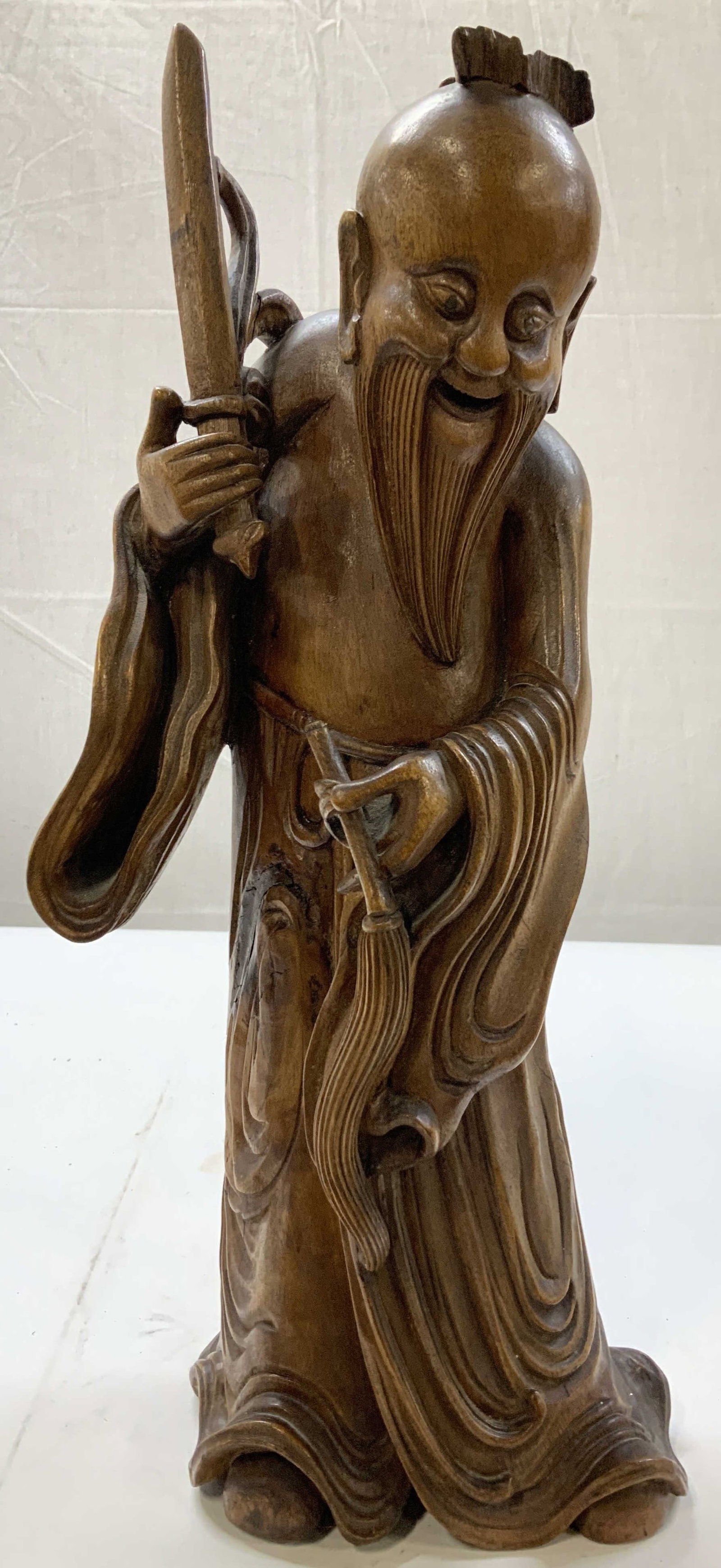 Chinese hand carved Hardwood figural Shou Lao